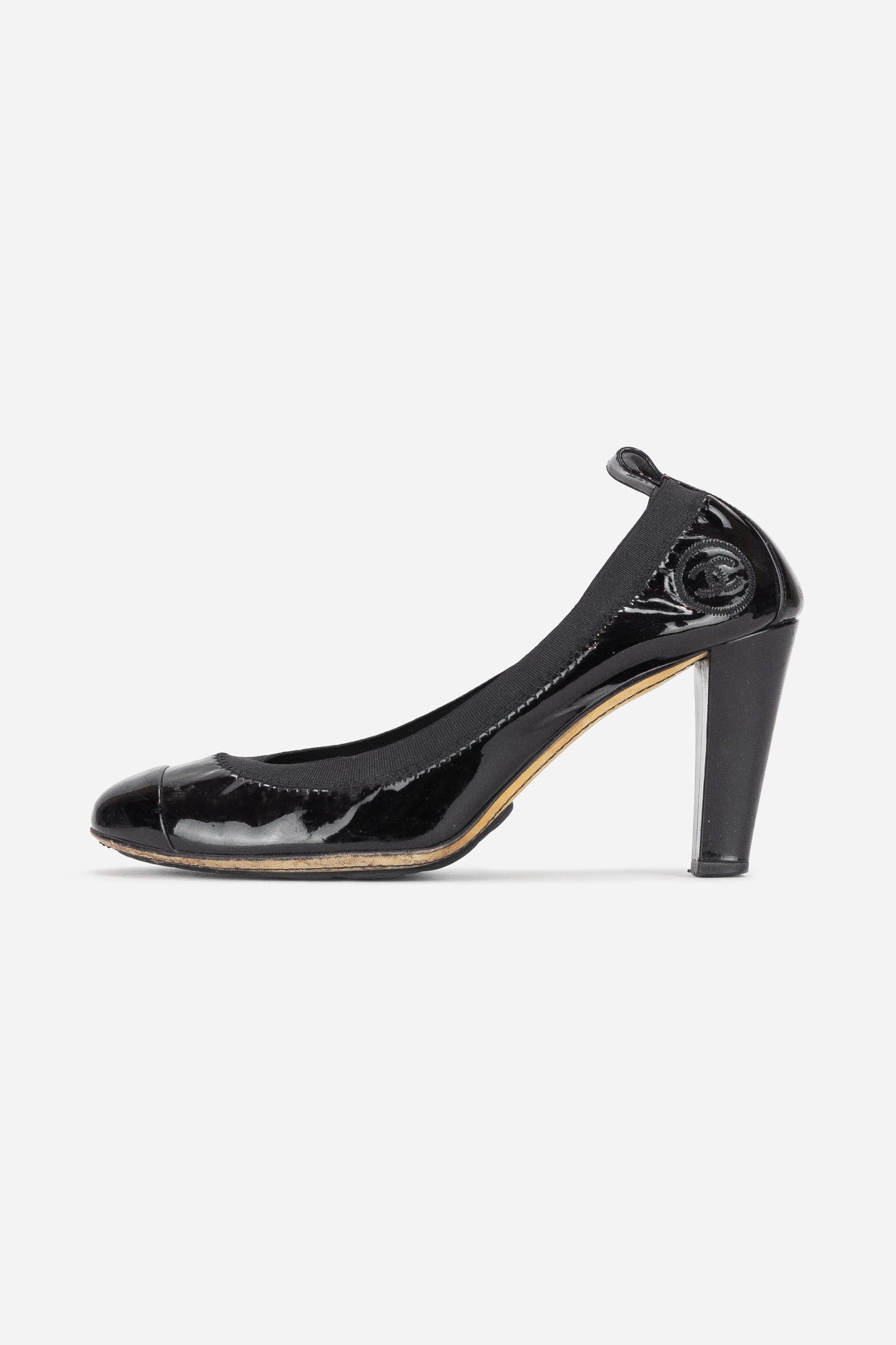 Black Patent Leather CC Pumps