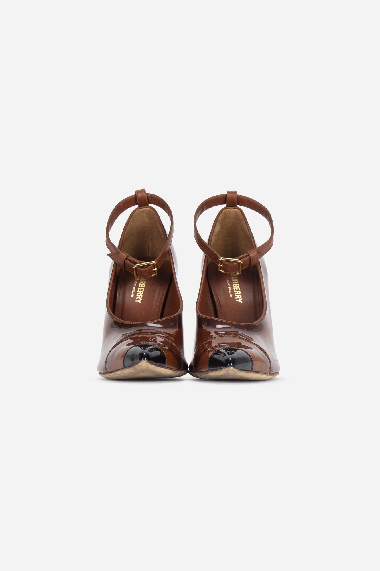 PVC + Leather Pointed Toe Evan Ankle Strap