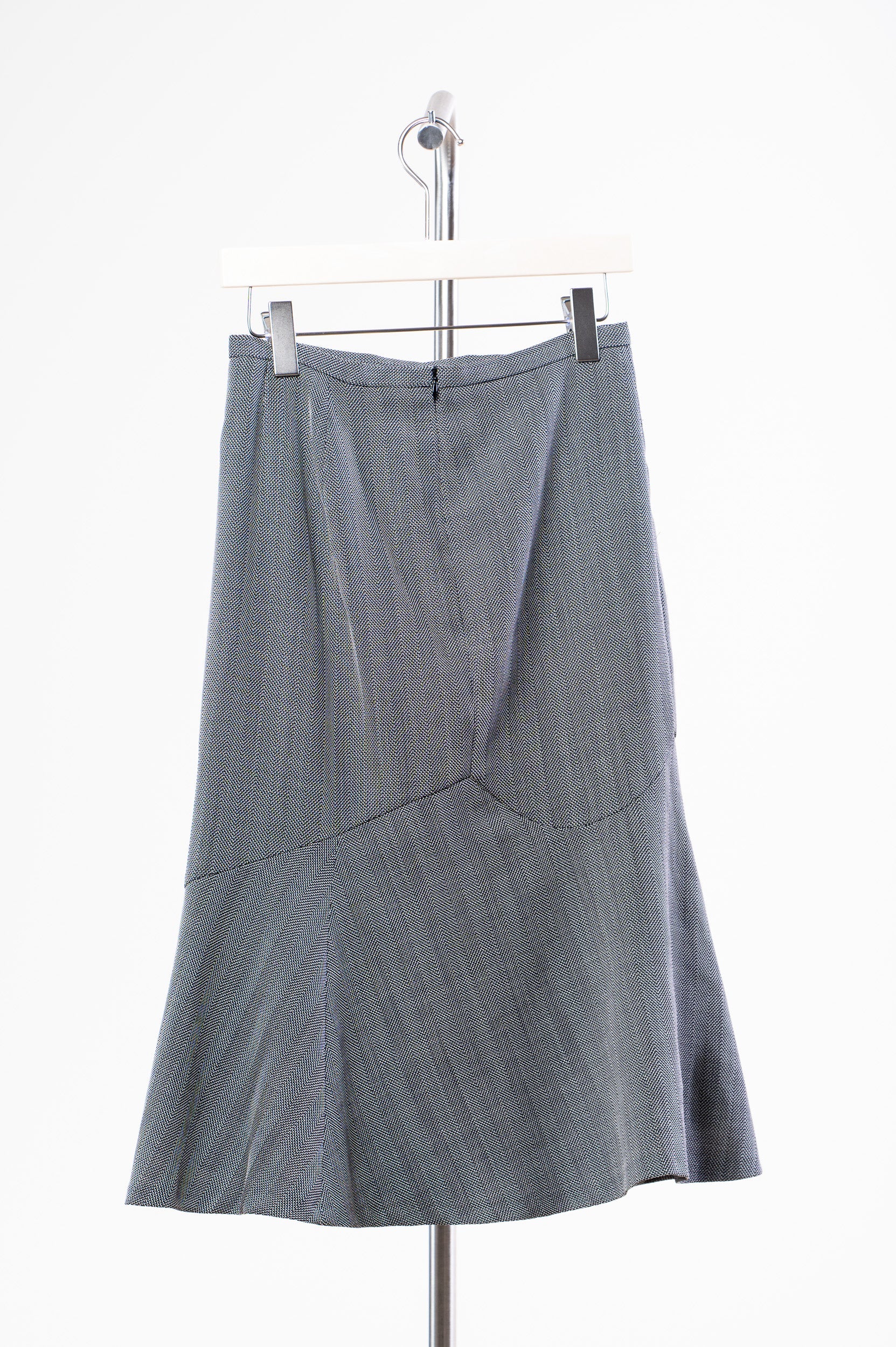 Grey Houndstooth Jacket and Skirt Set