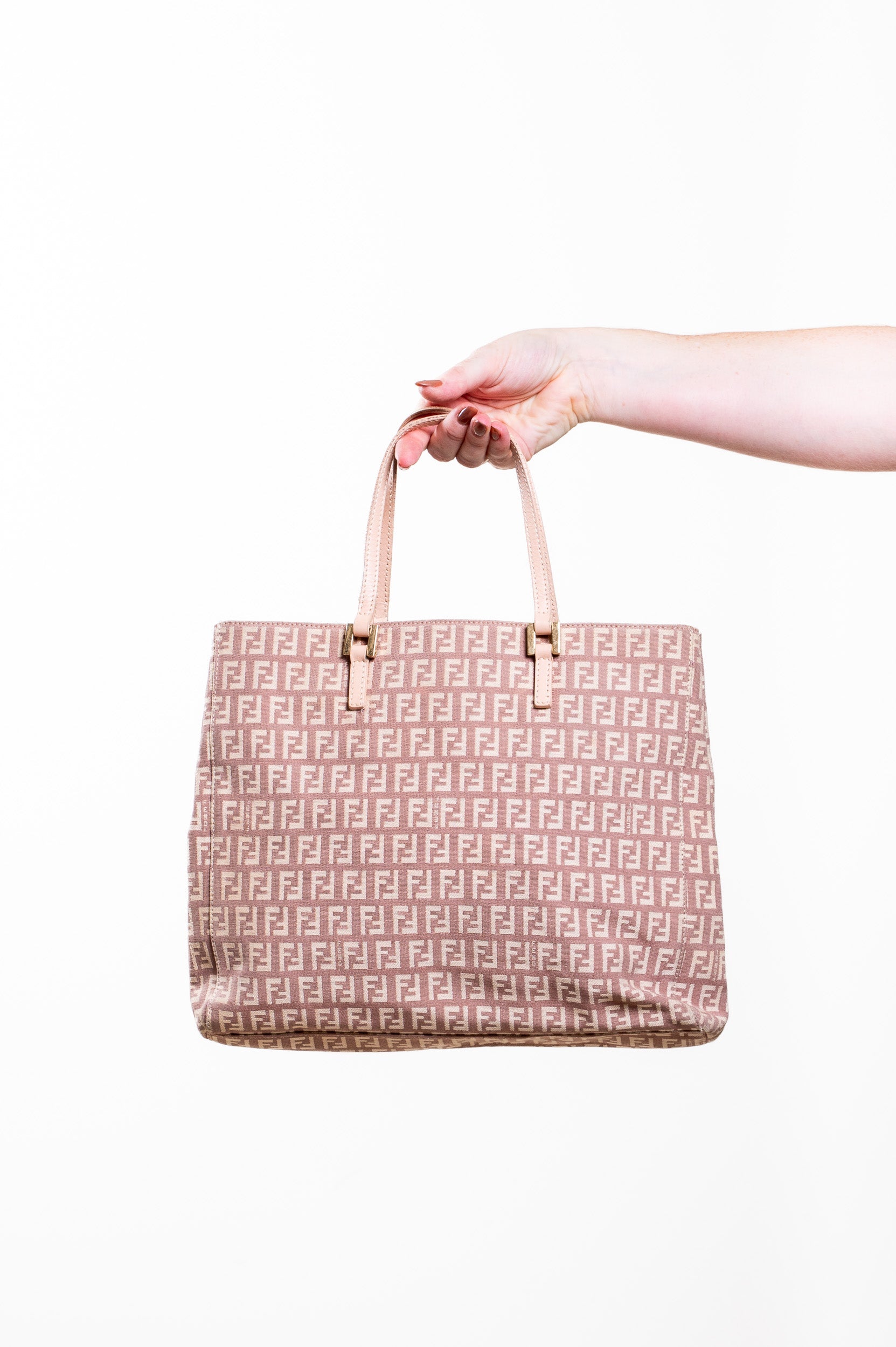 Vintage Zucchino Canvas Tote Bag Beige Gold