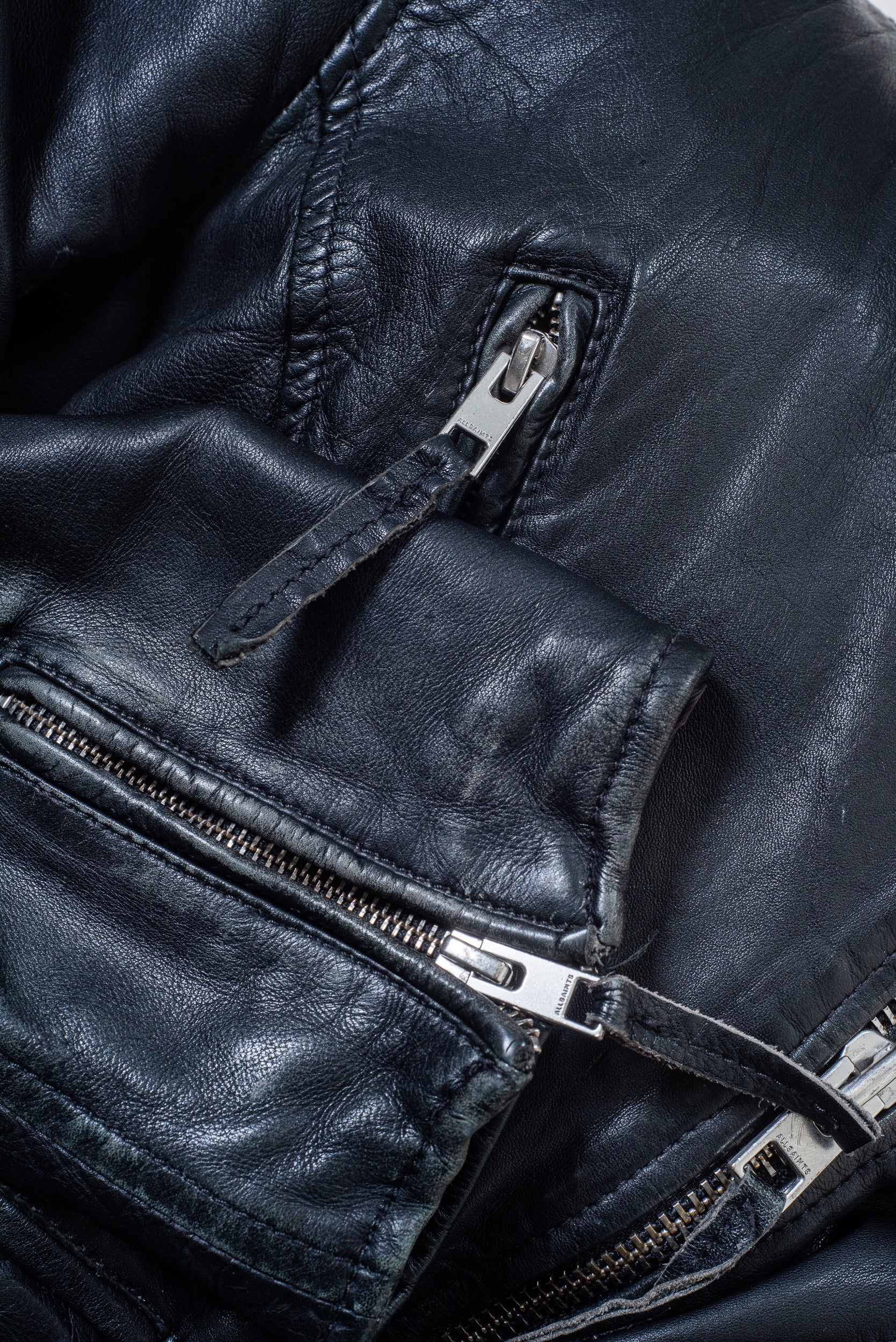 Cropped Riley Moto Leather Jacket