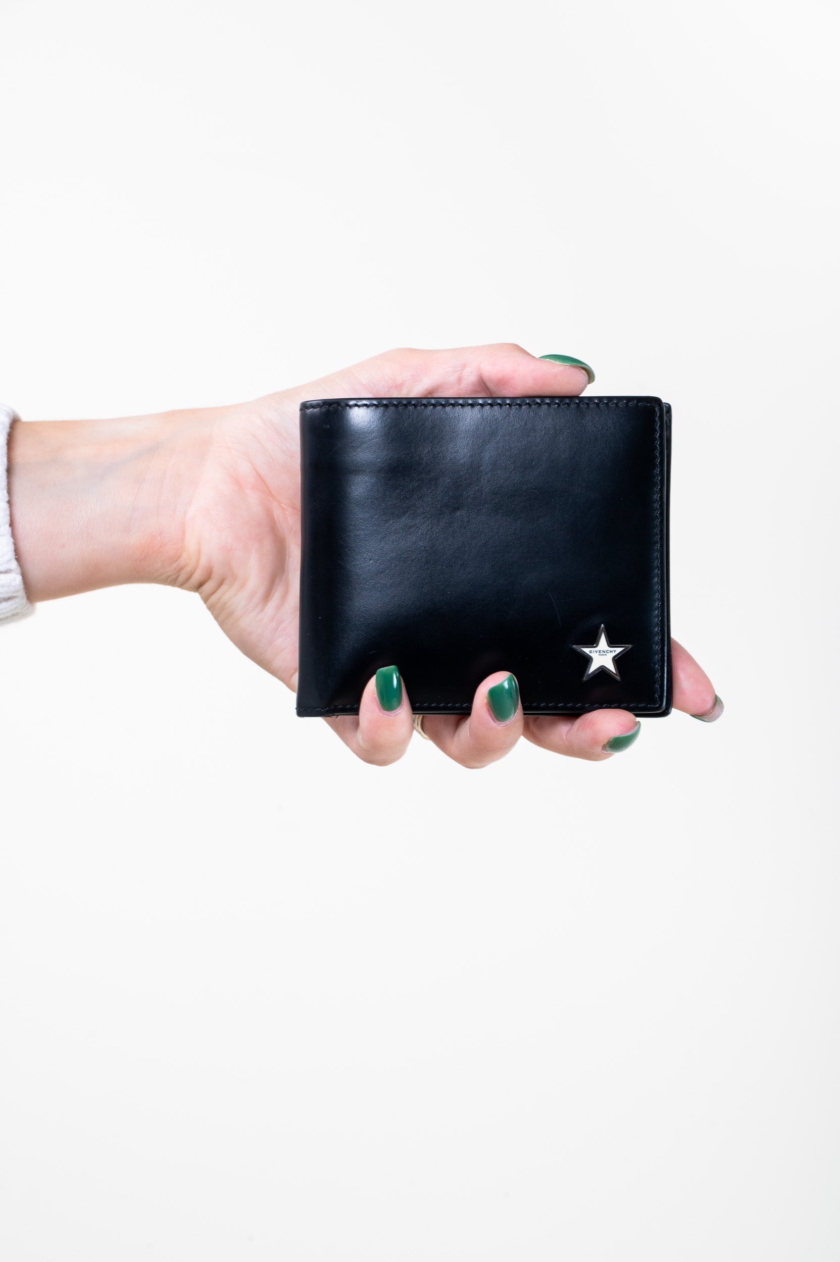 Black Smooth Leather Billfold Wallet