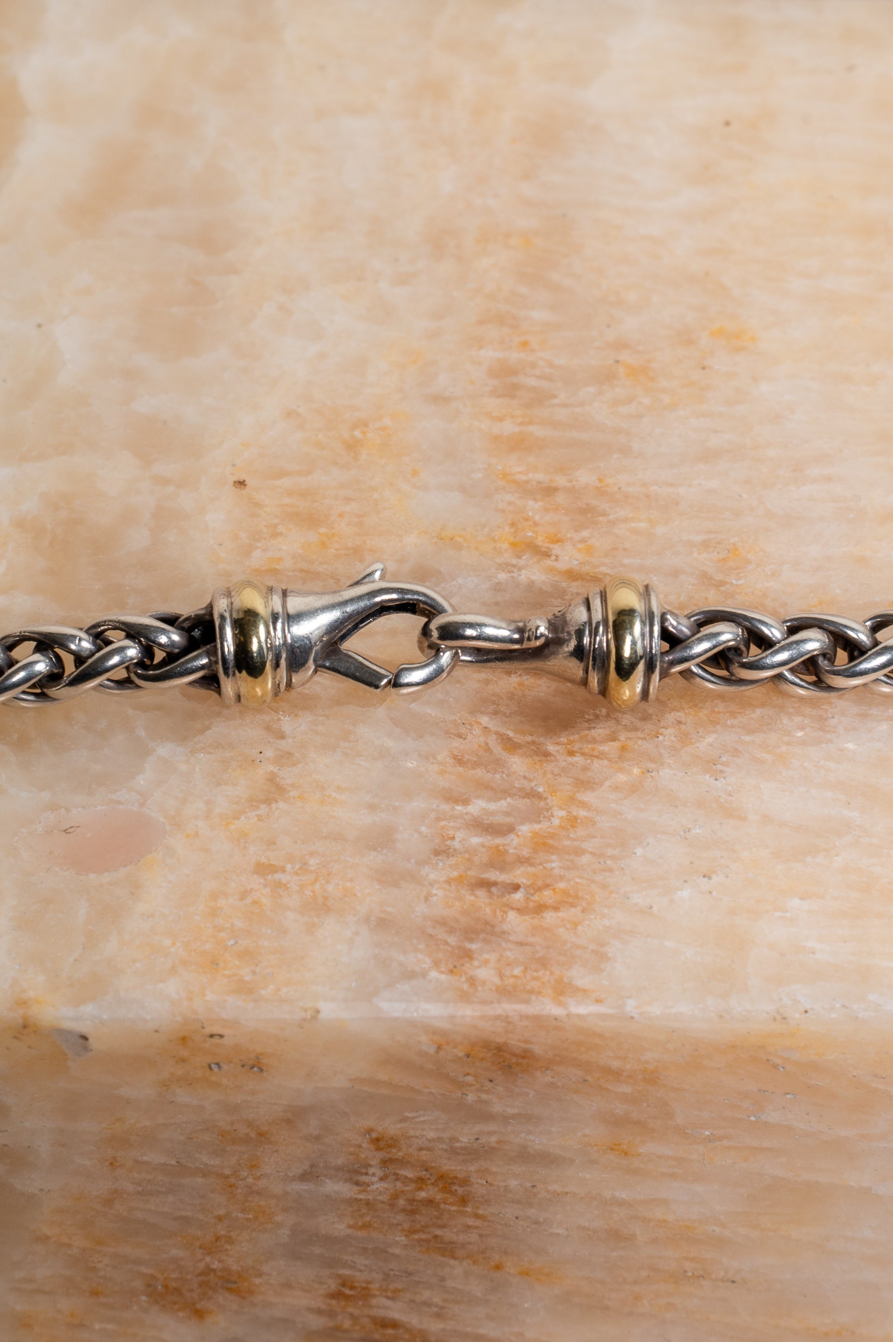 Silver Wheat Link Necklace