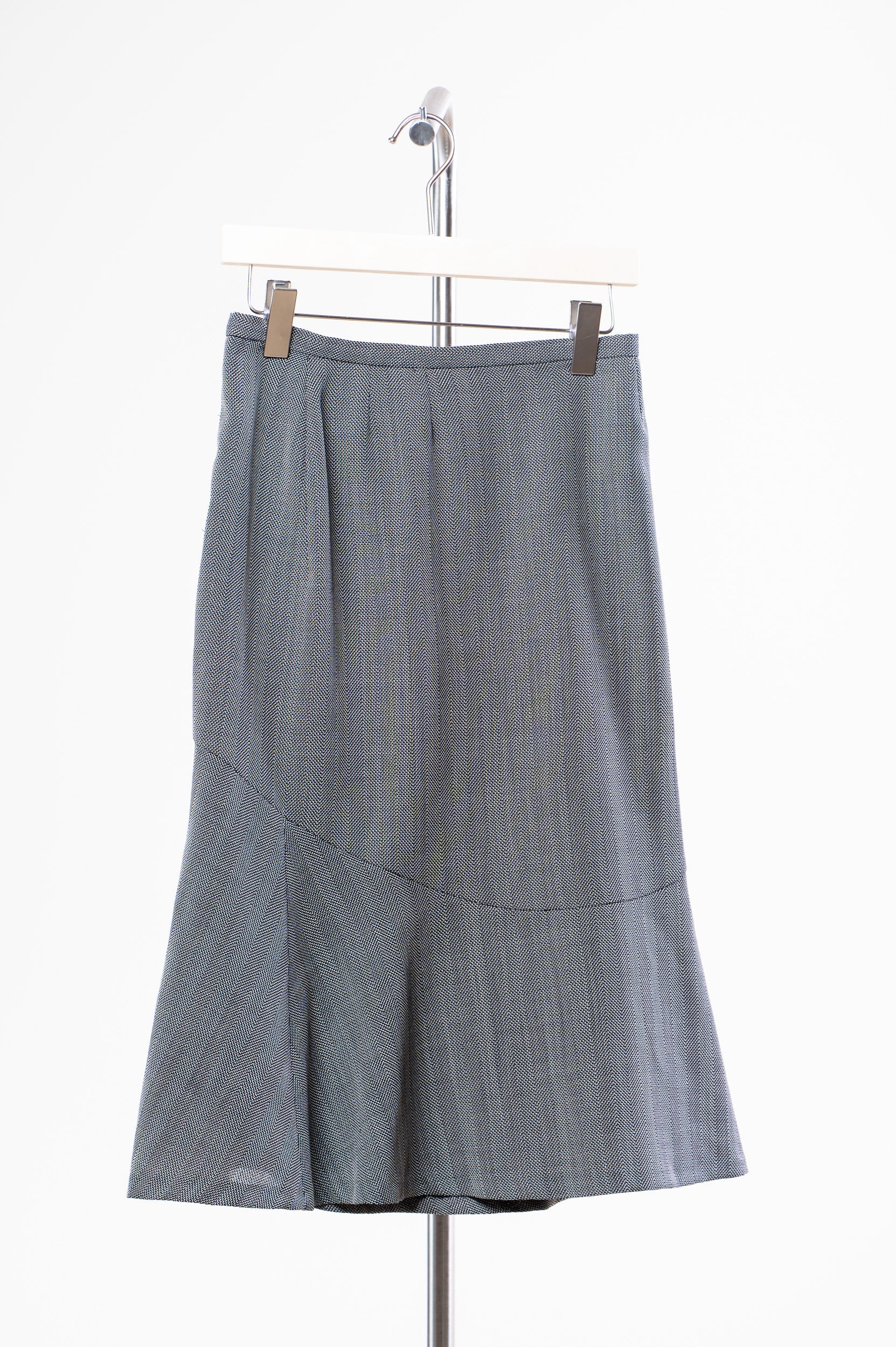 Grey Houndstooth Jacket and Skirt Set