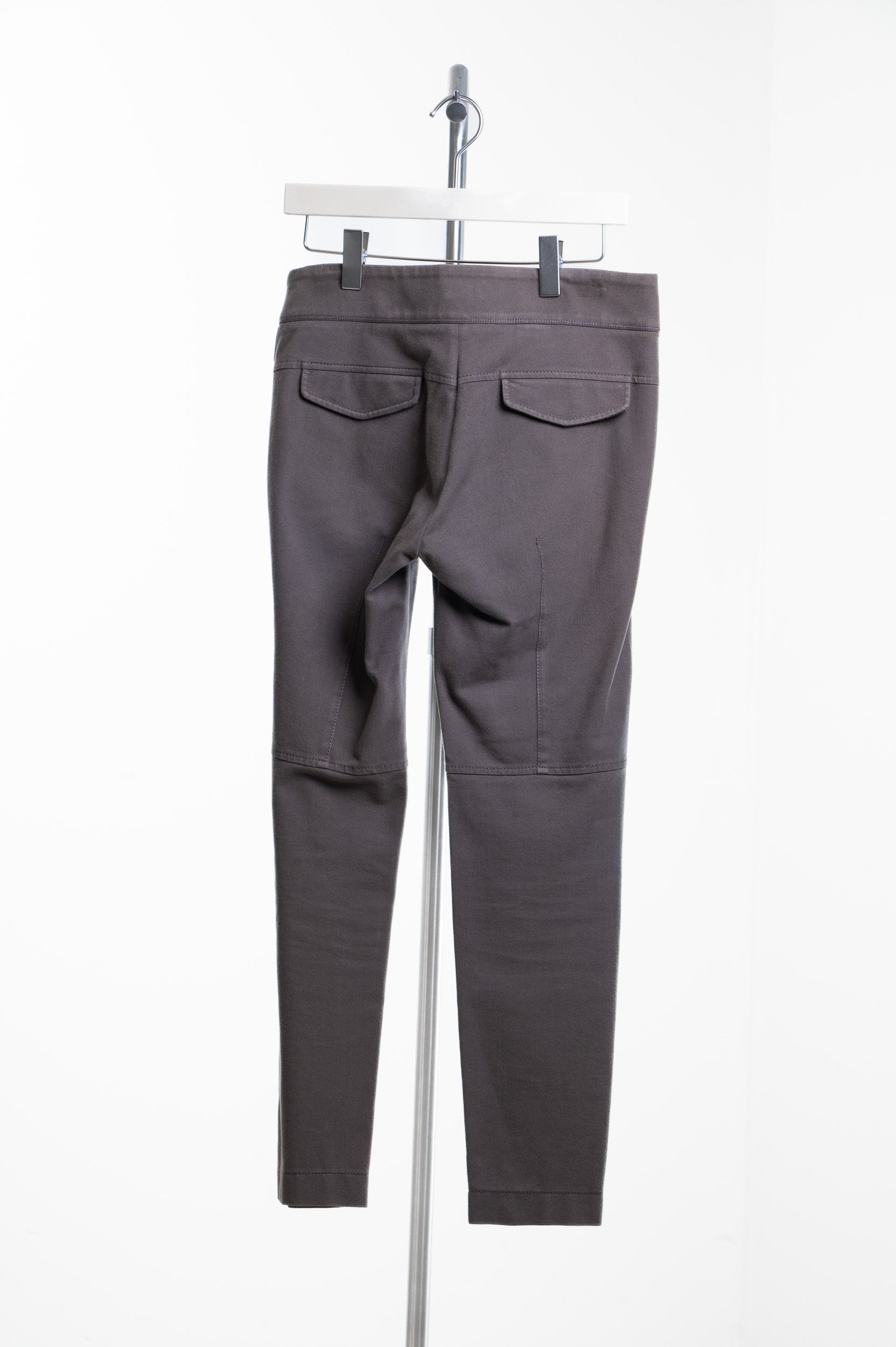 Brown Fitted Pant with Button Detail