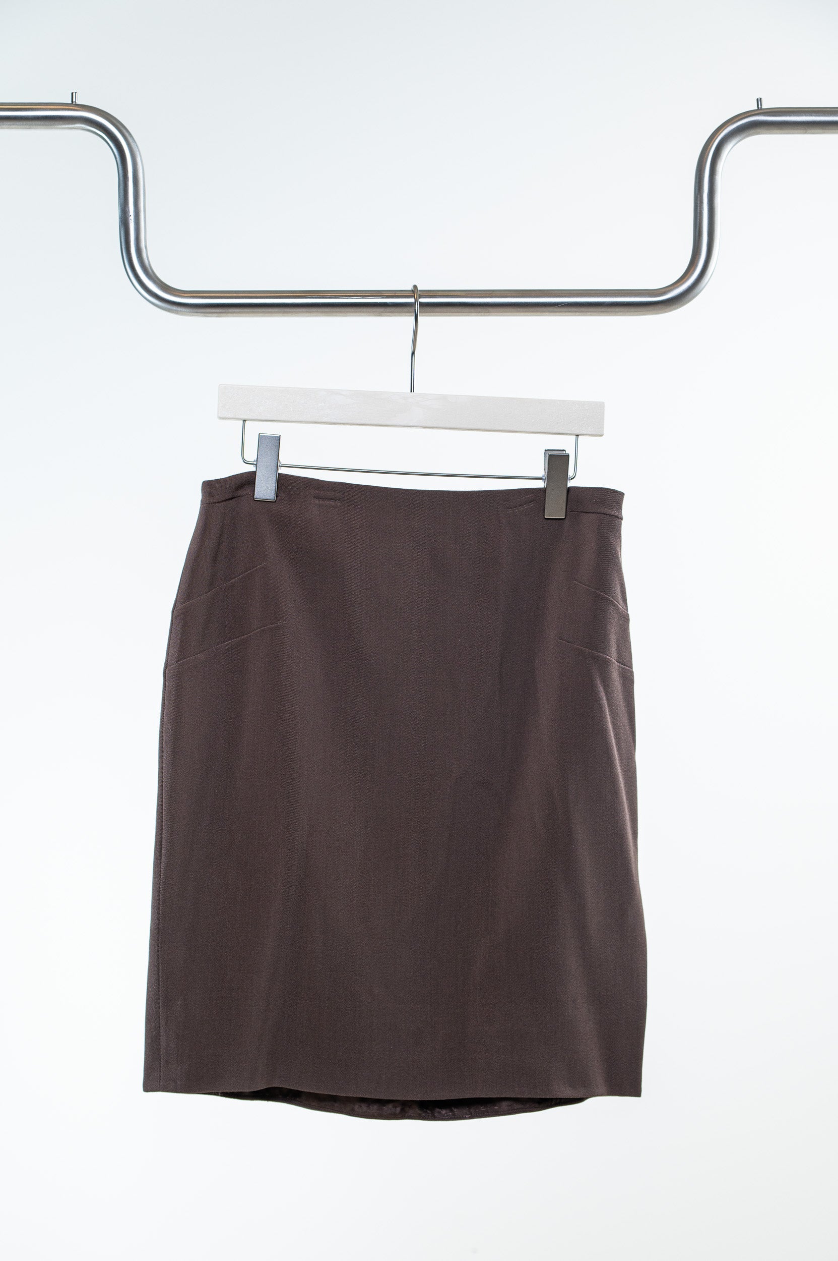 Brown Knee Length Skirt