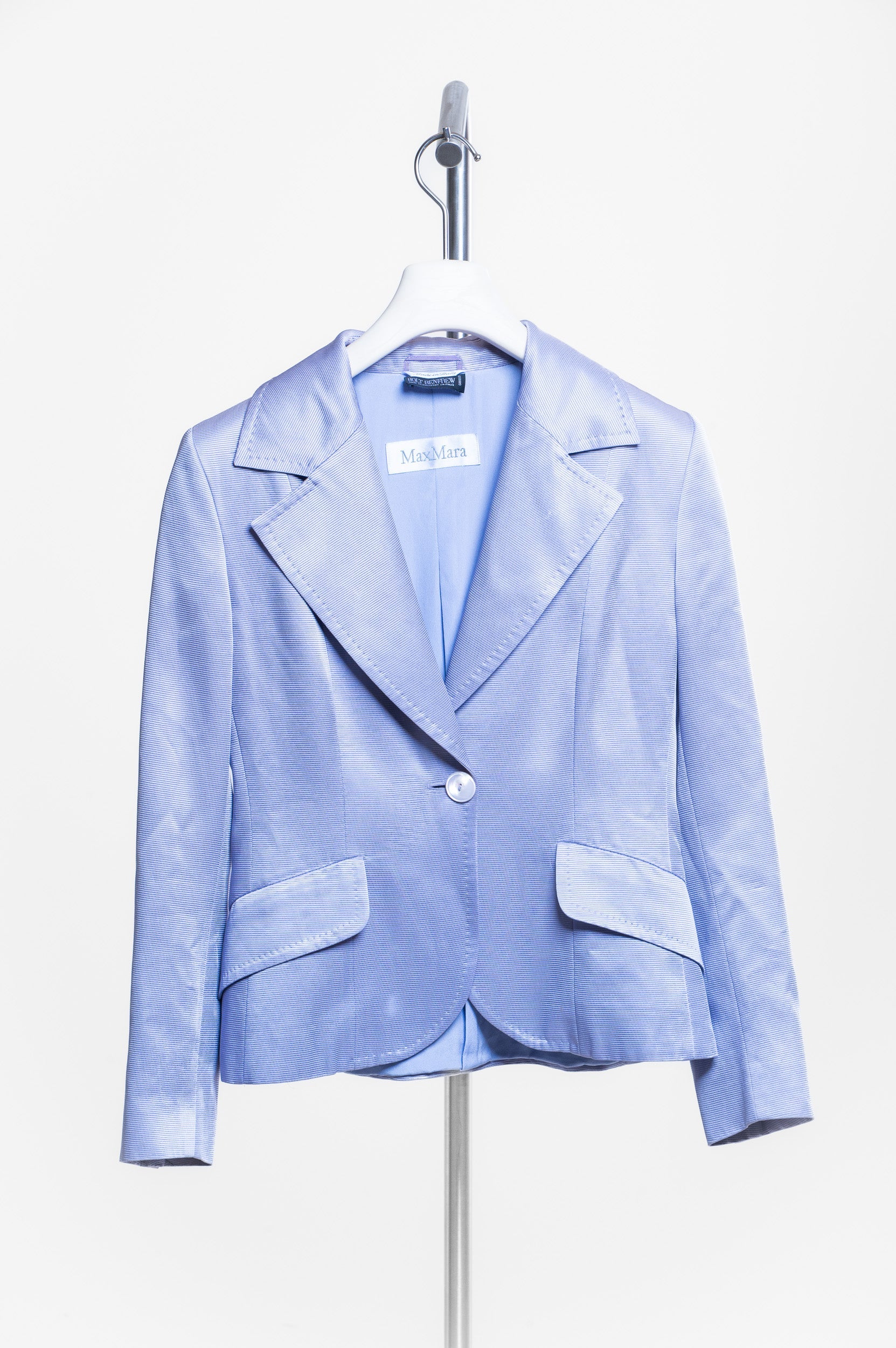 Lilac Silky Blazer and Skirt Set