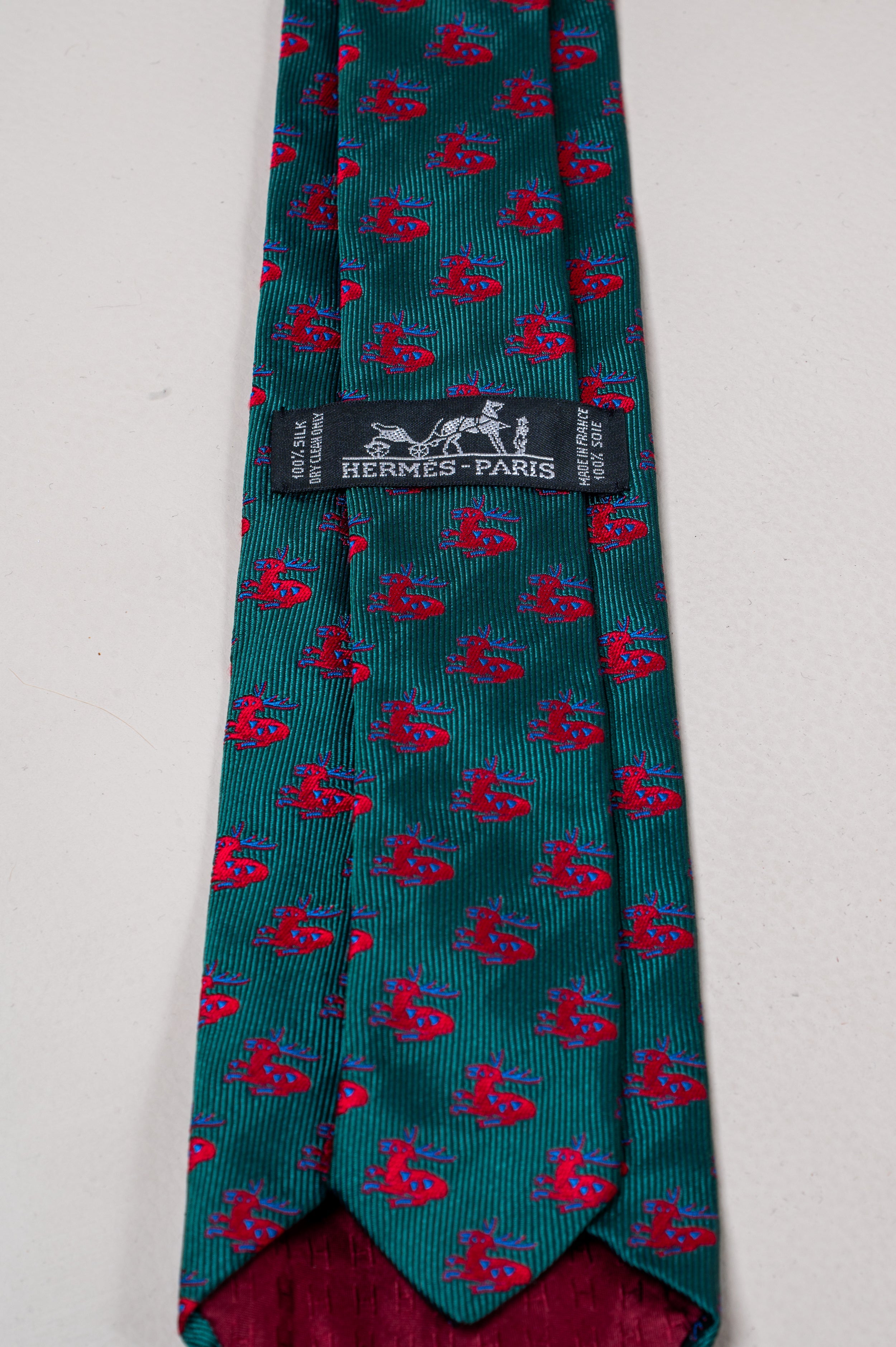 Green & Pink Printed Tie