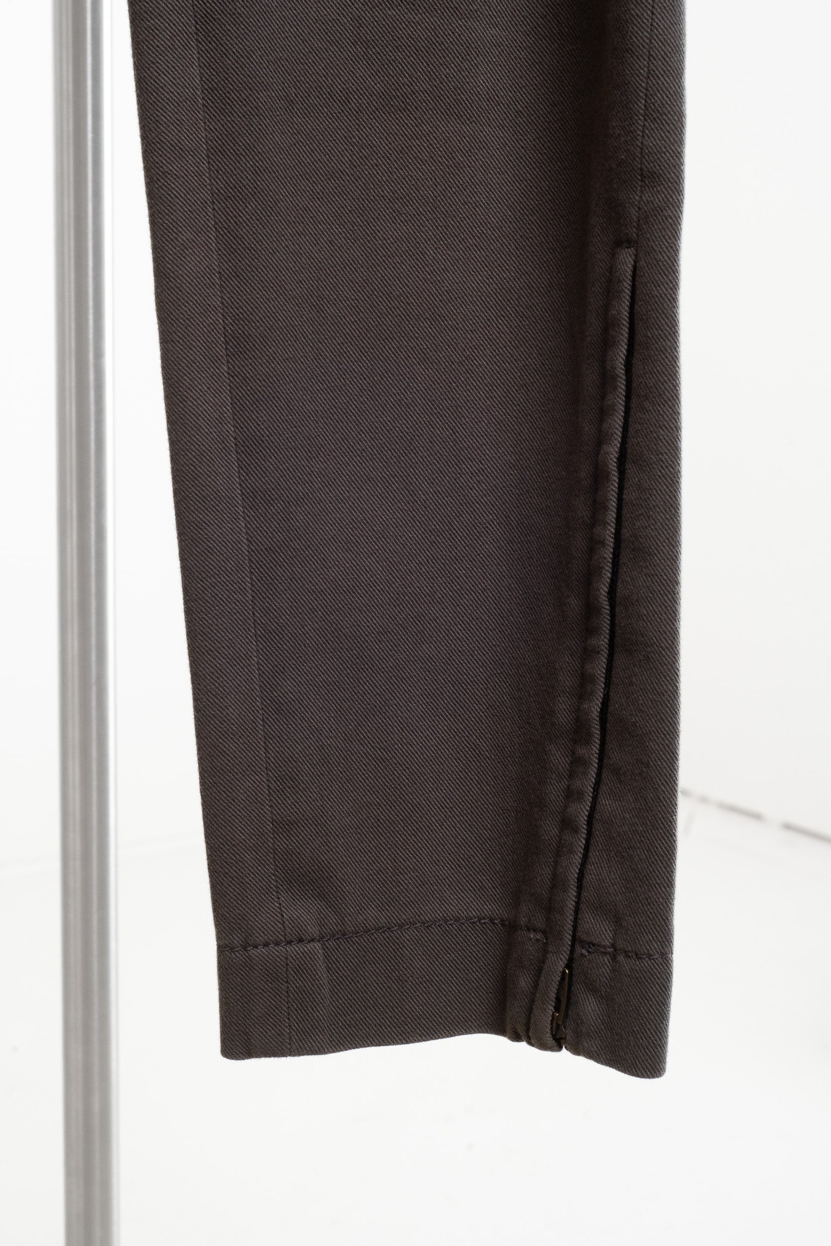 Brown Fitted Pant with Button Detail