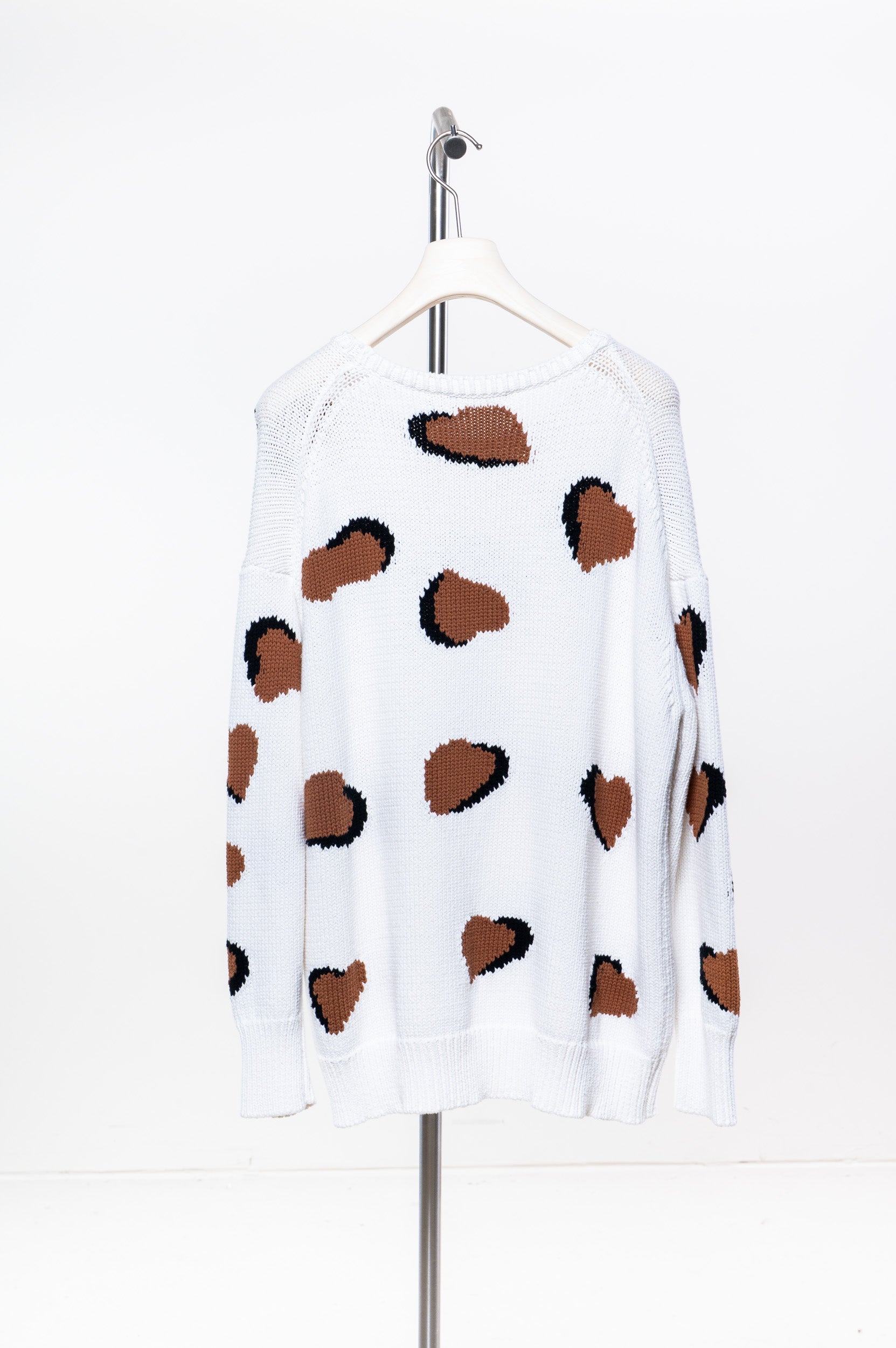 Abstract Dot Print Knit Sweater