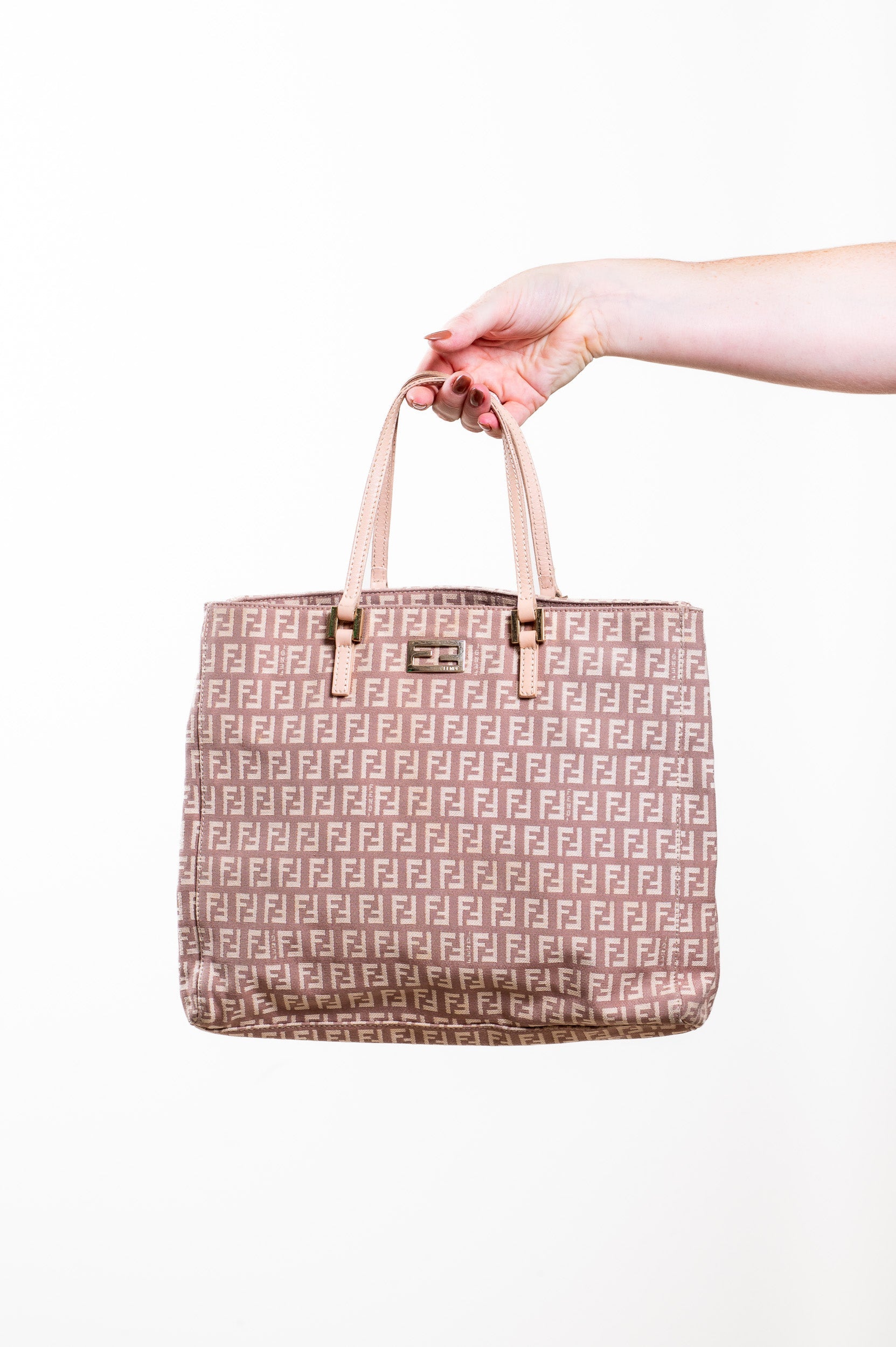 Vintage Zucchino Canvas Tote Bag Beige Gold