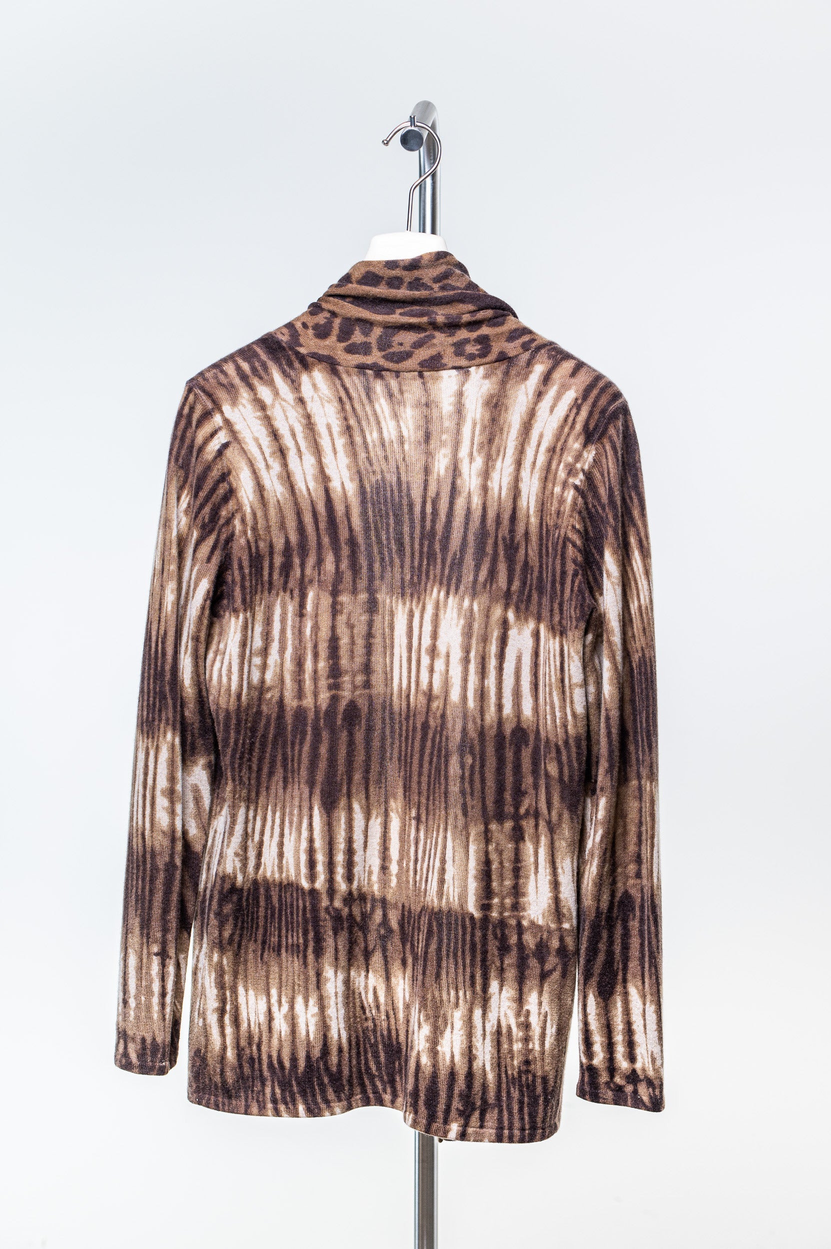 Animal Print Cashmere Cardigan
