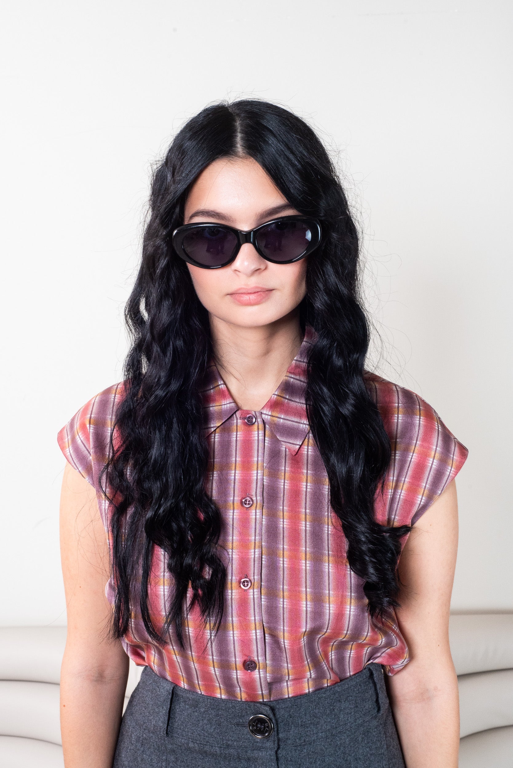 CC Black Oval Shape Sunglasses