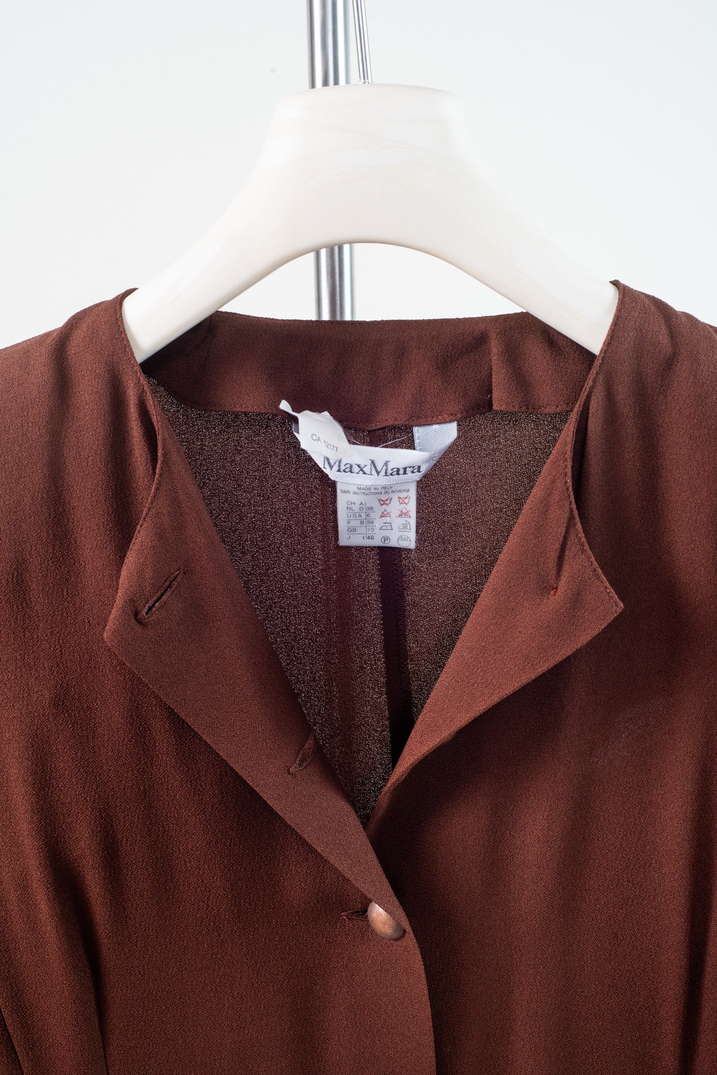 Brown Button-Up Midi Dress