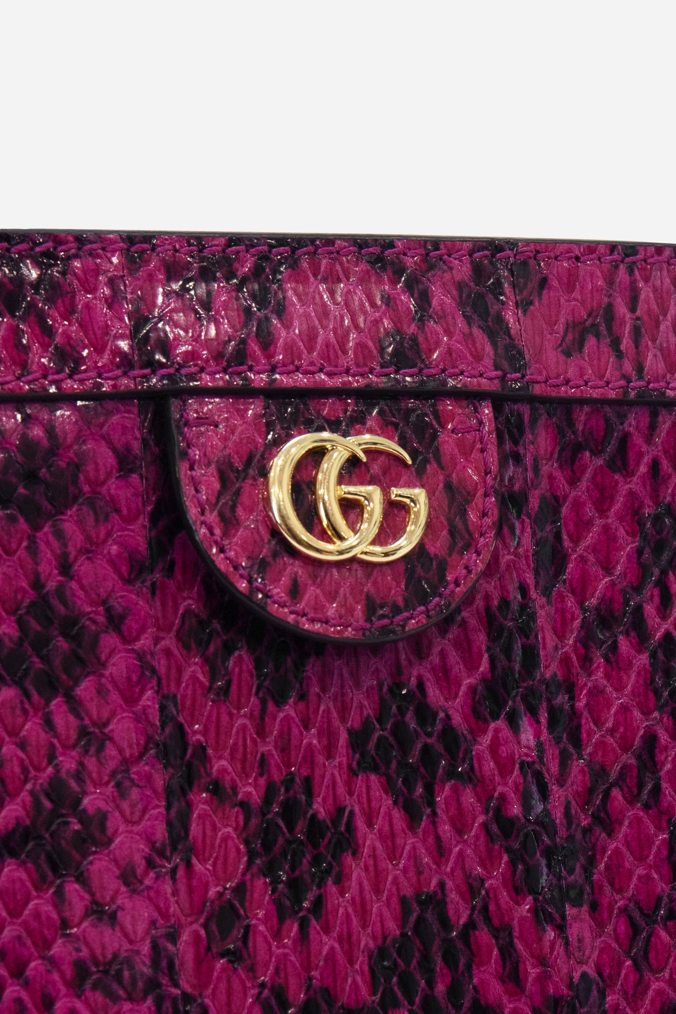 Pink Snakeskin Ophidia Small Shoulder Bag