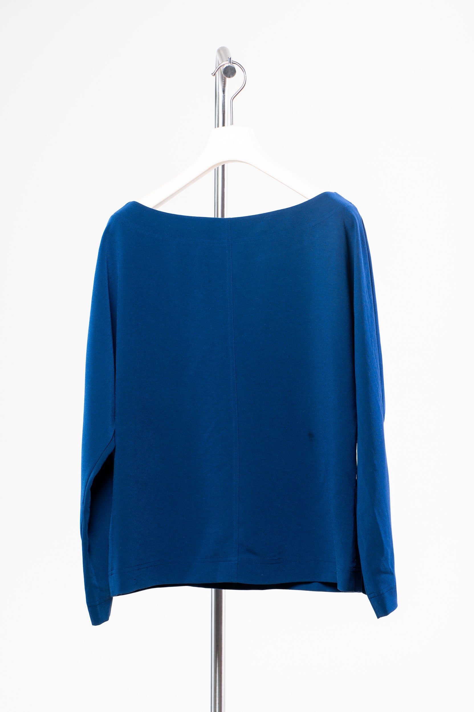 Navy Wide Neck Blouse