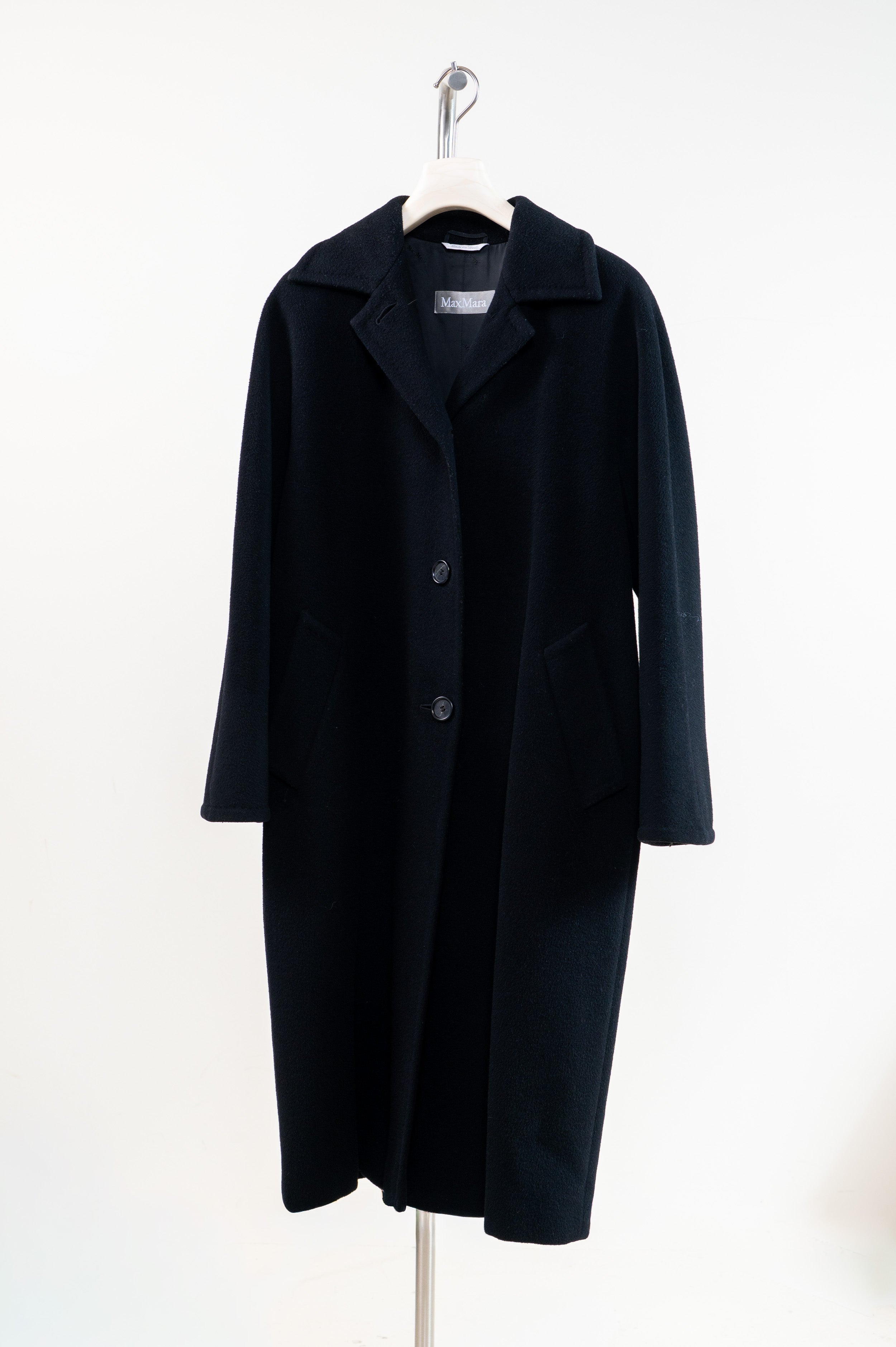 Black Oversized Wool Coat