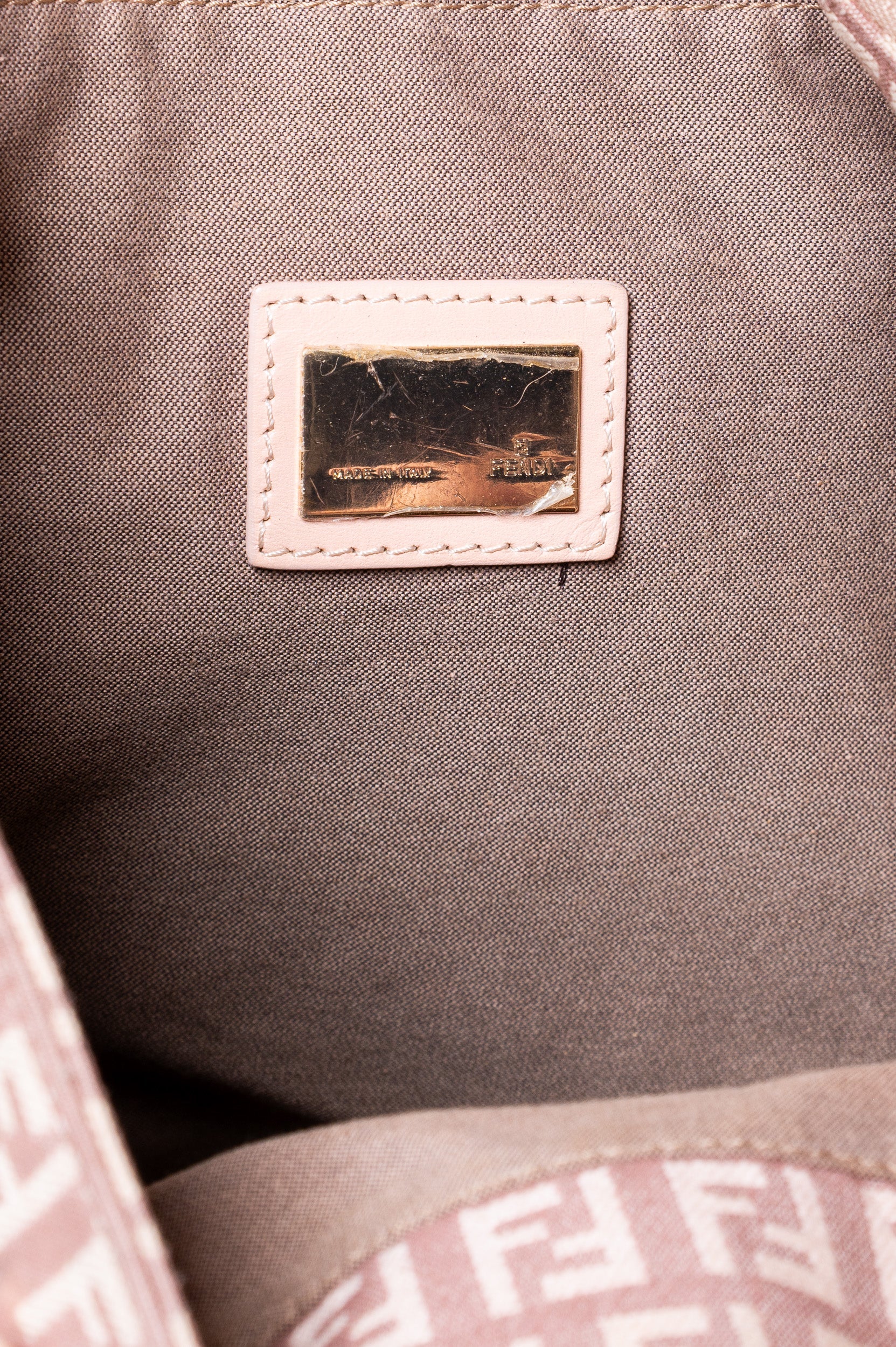 Vintage Zucchino Canvas Tote Bag Beige Gold