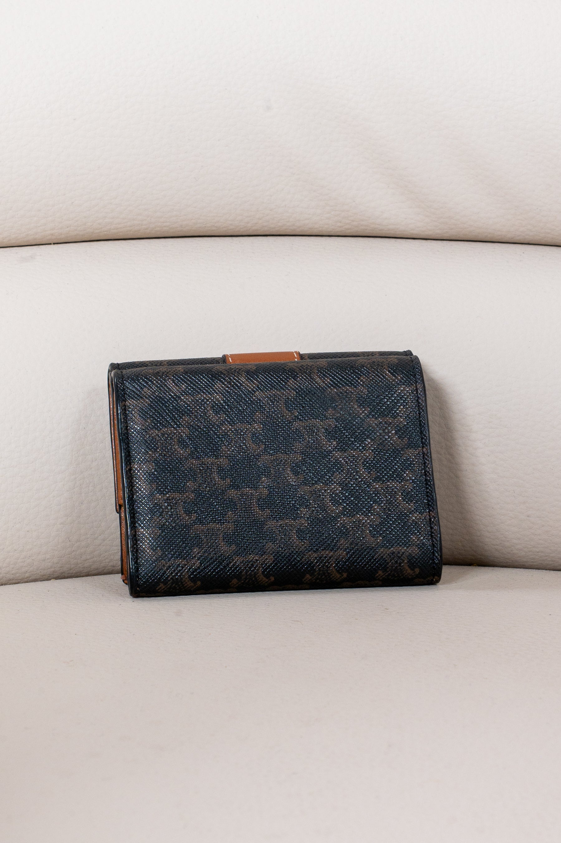 Triomphe Trifold Macadam Small Compact Wallet