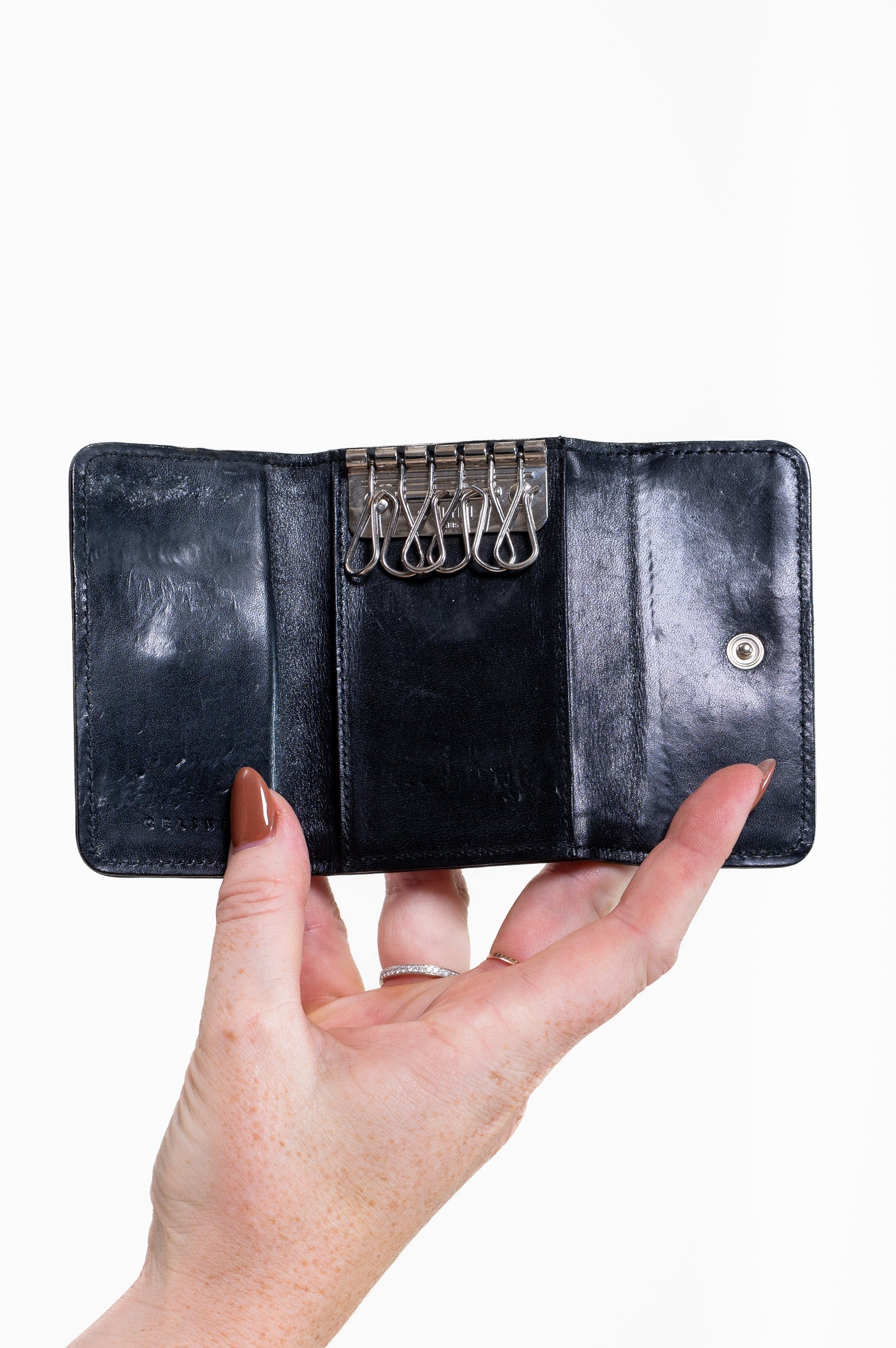 Black Vintage Canvas Key Holder