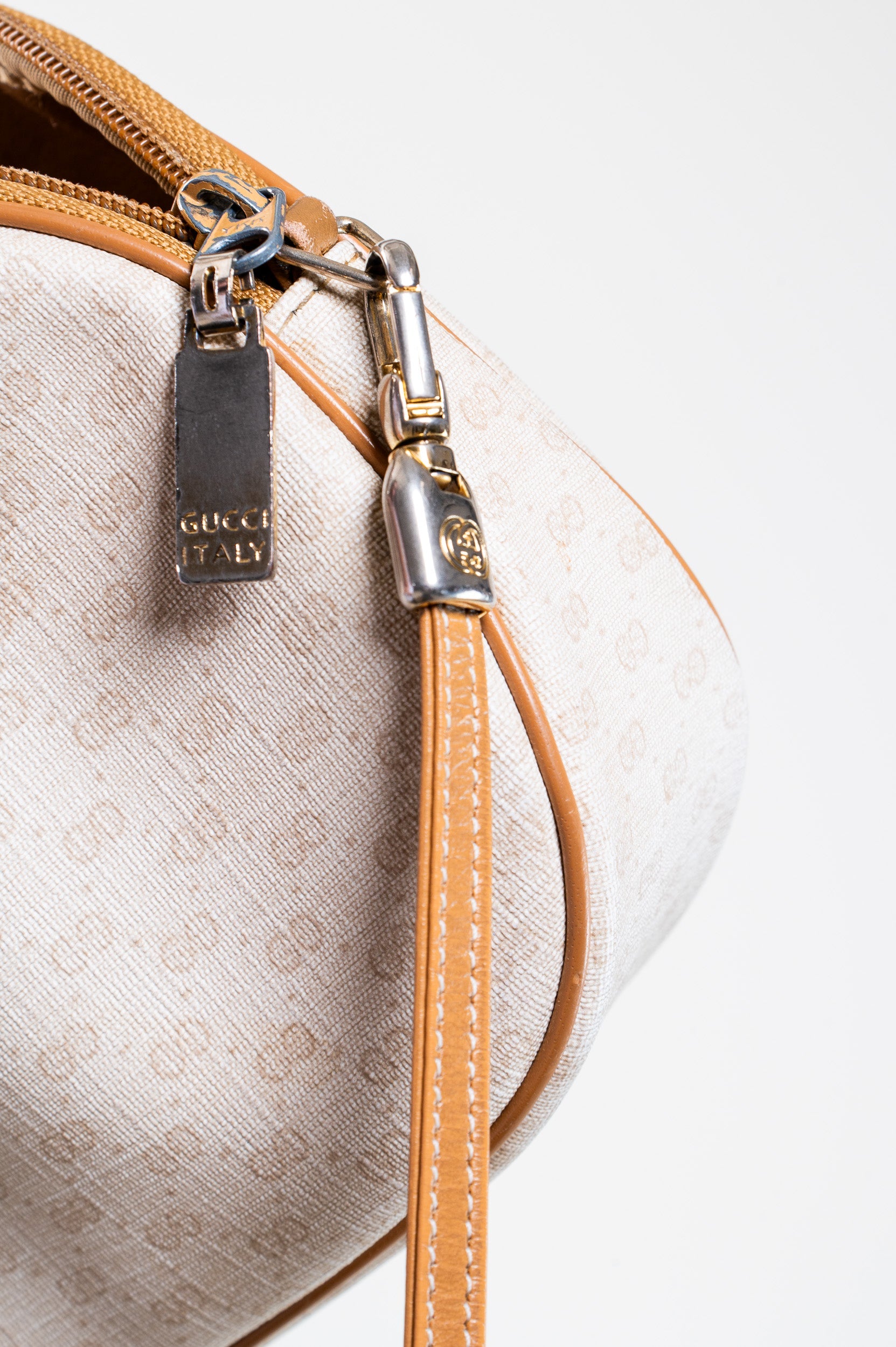 Vintage Cream Camera Crossbody Bag