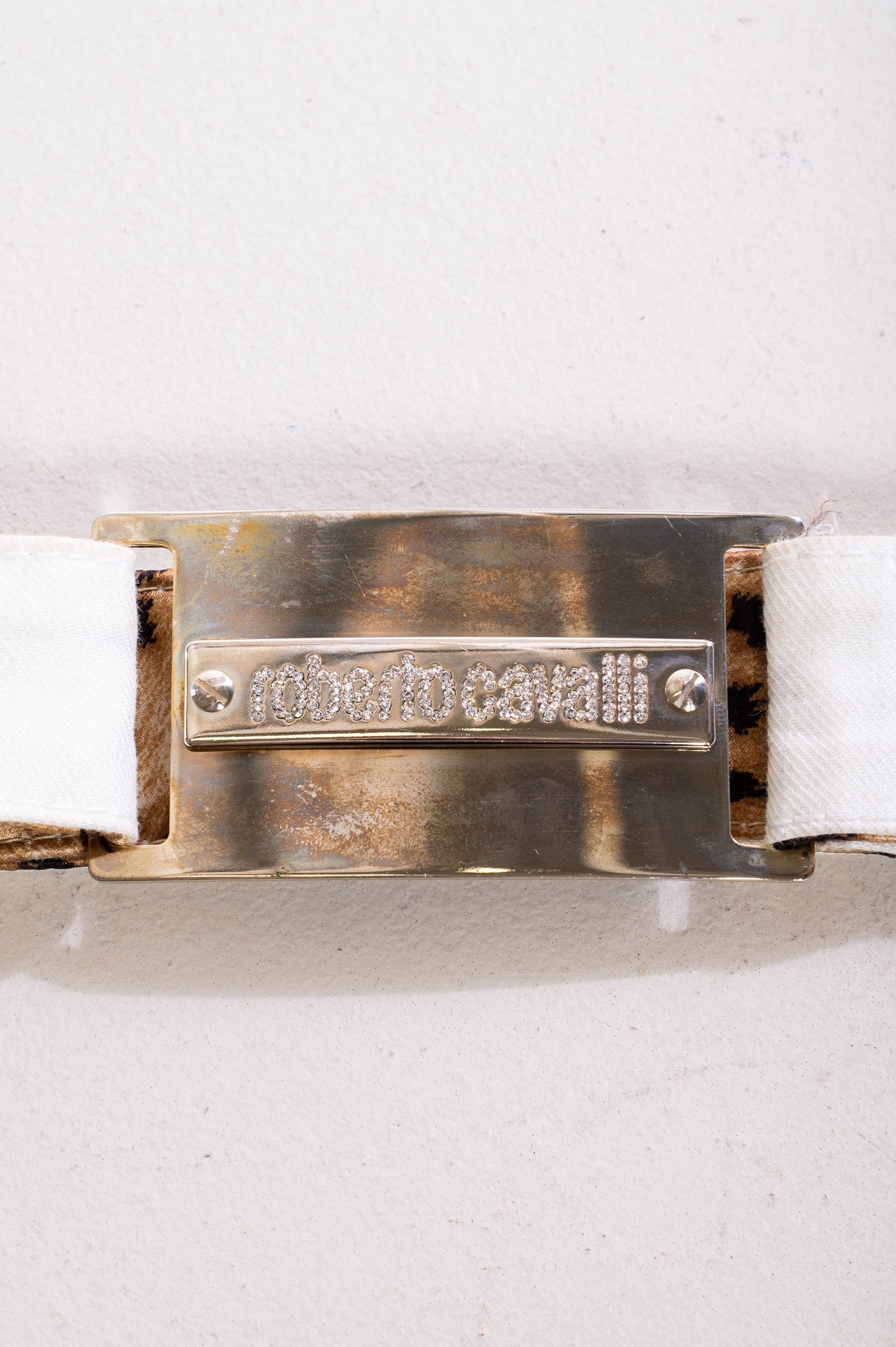 Vintage White Denim Belt