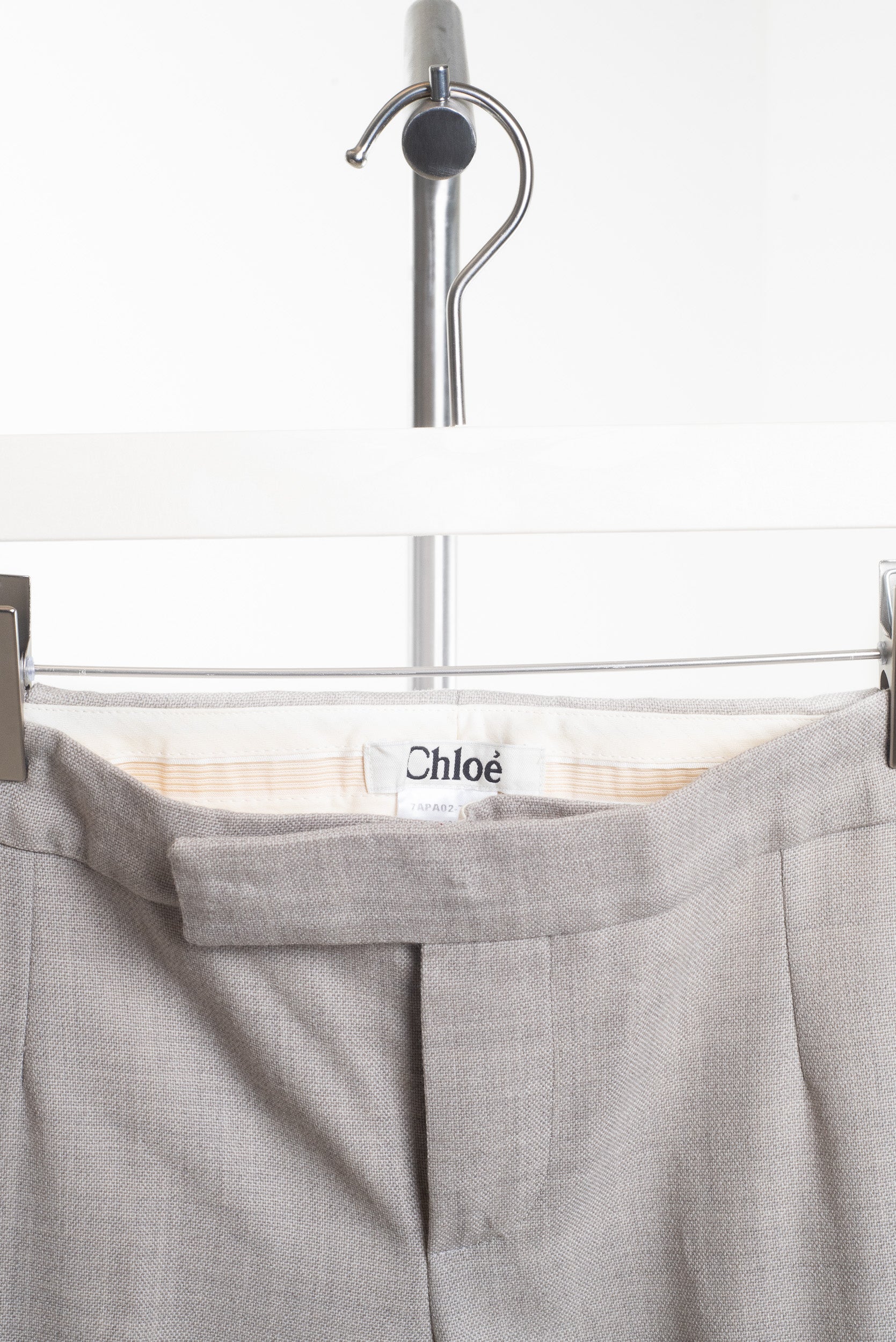 Beige Wool Trouser