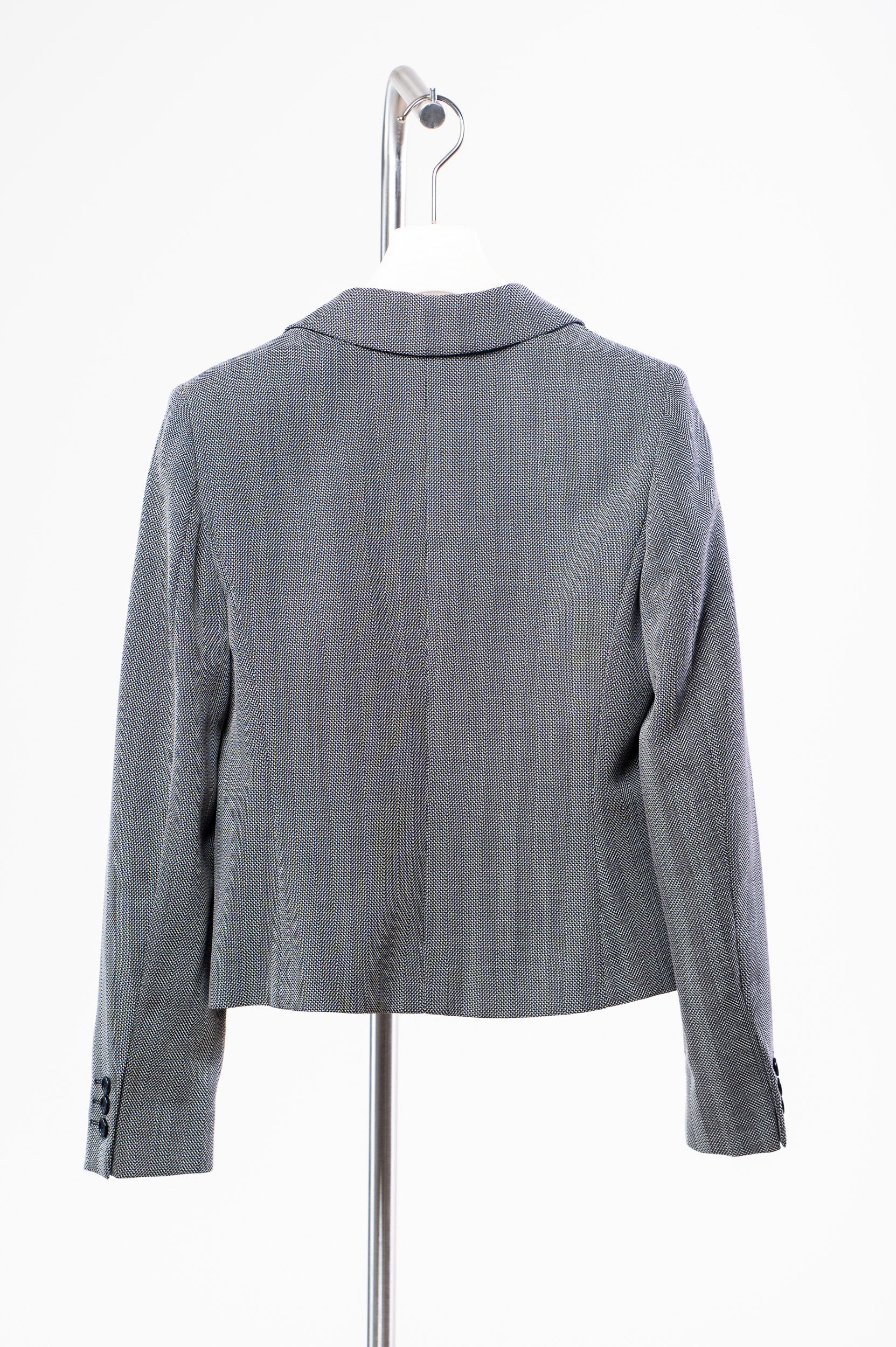 Grey Houndstooth Jacket and Skirt Set