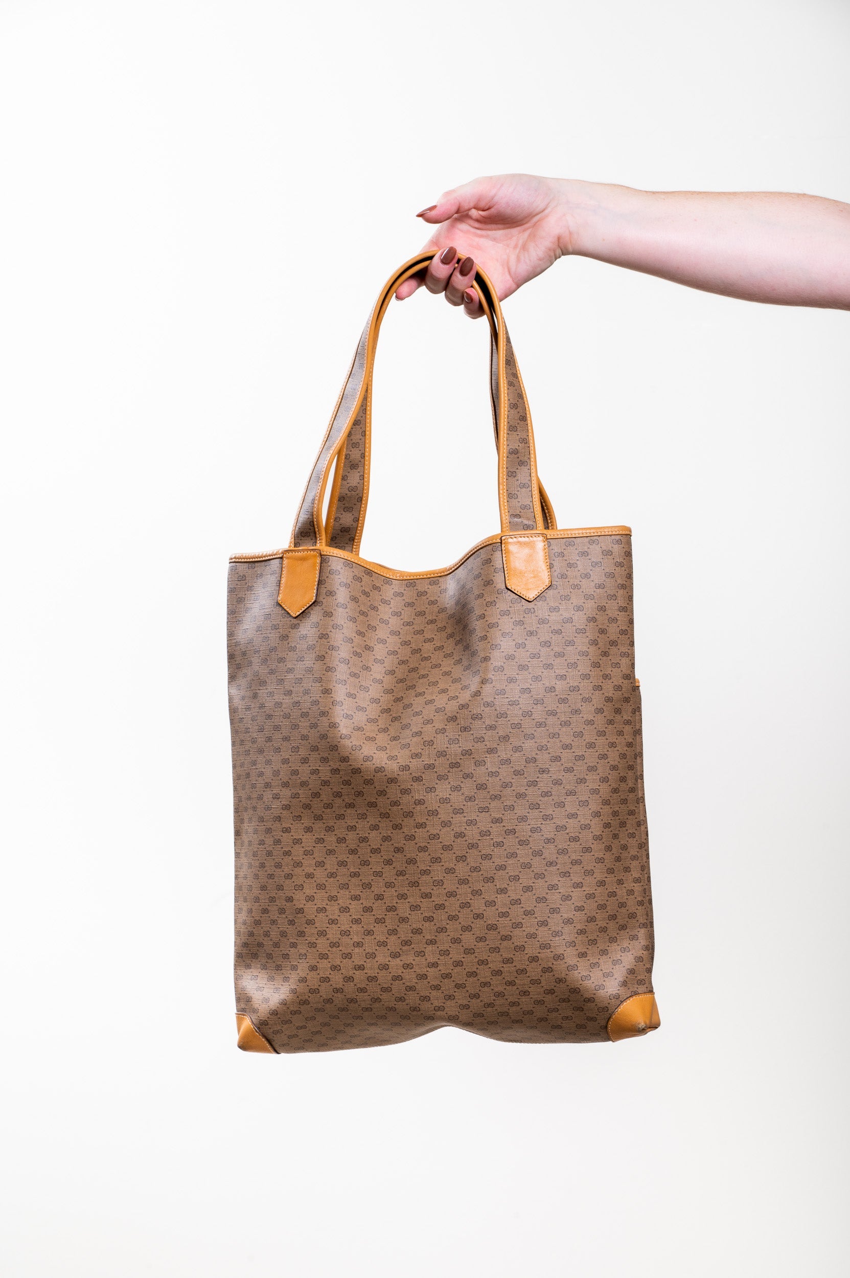 Vintage Micro GG Supreme Beige Tote Bag