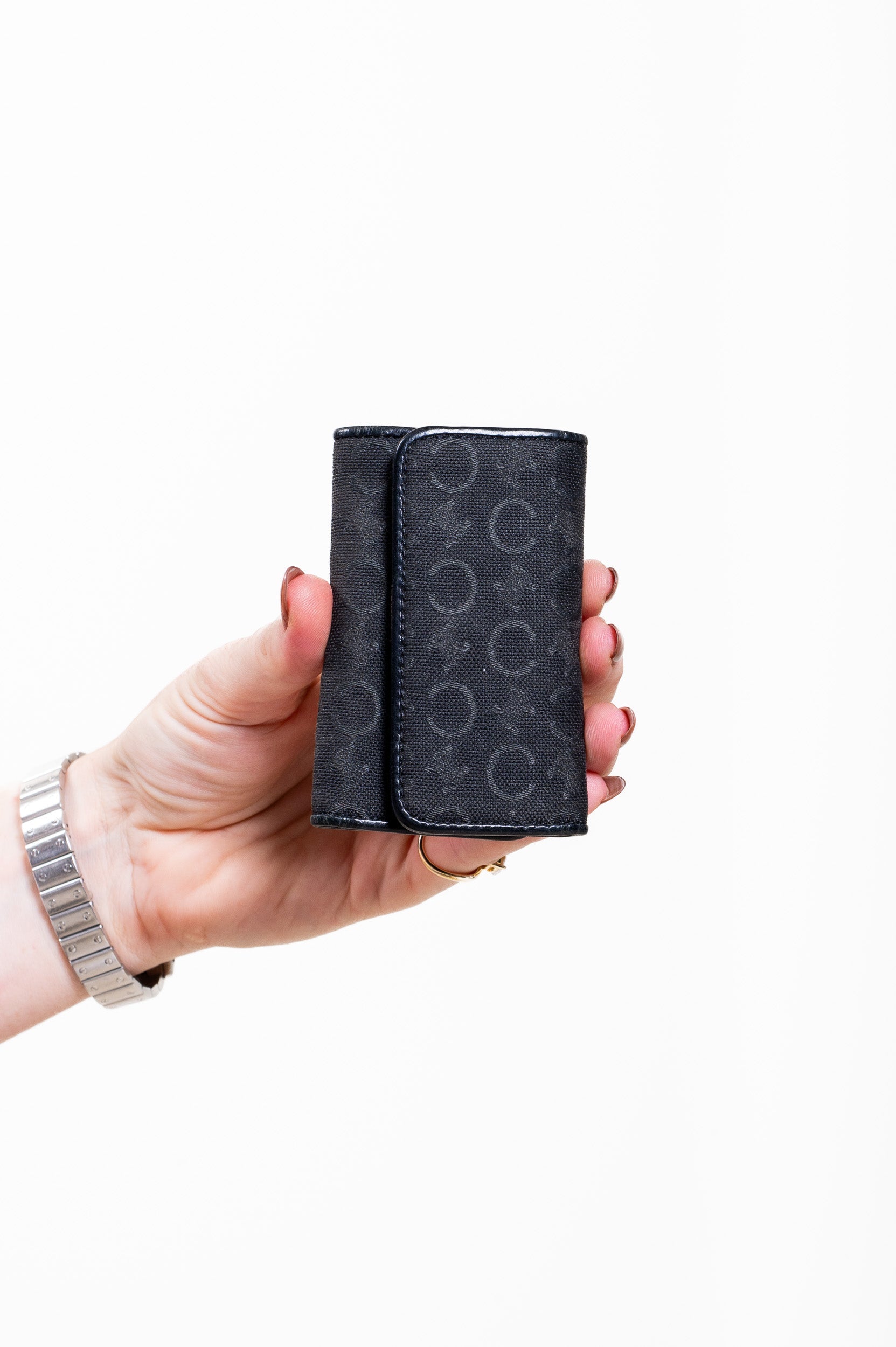 Black Vintage Canvas Key Holder