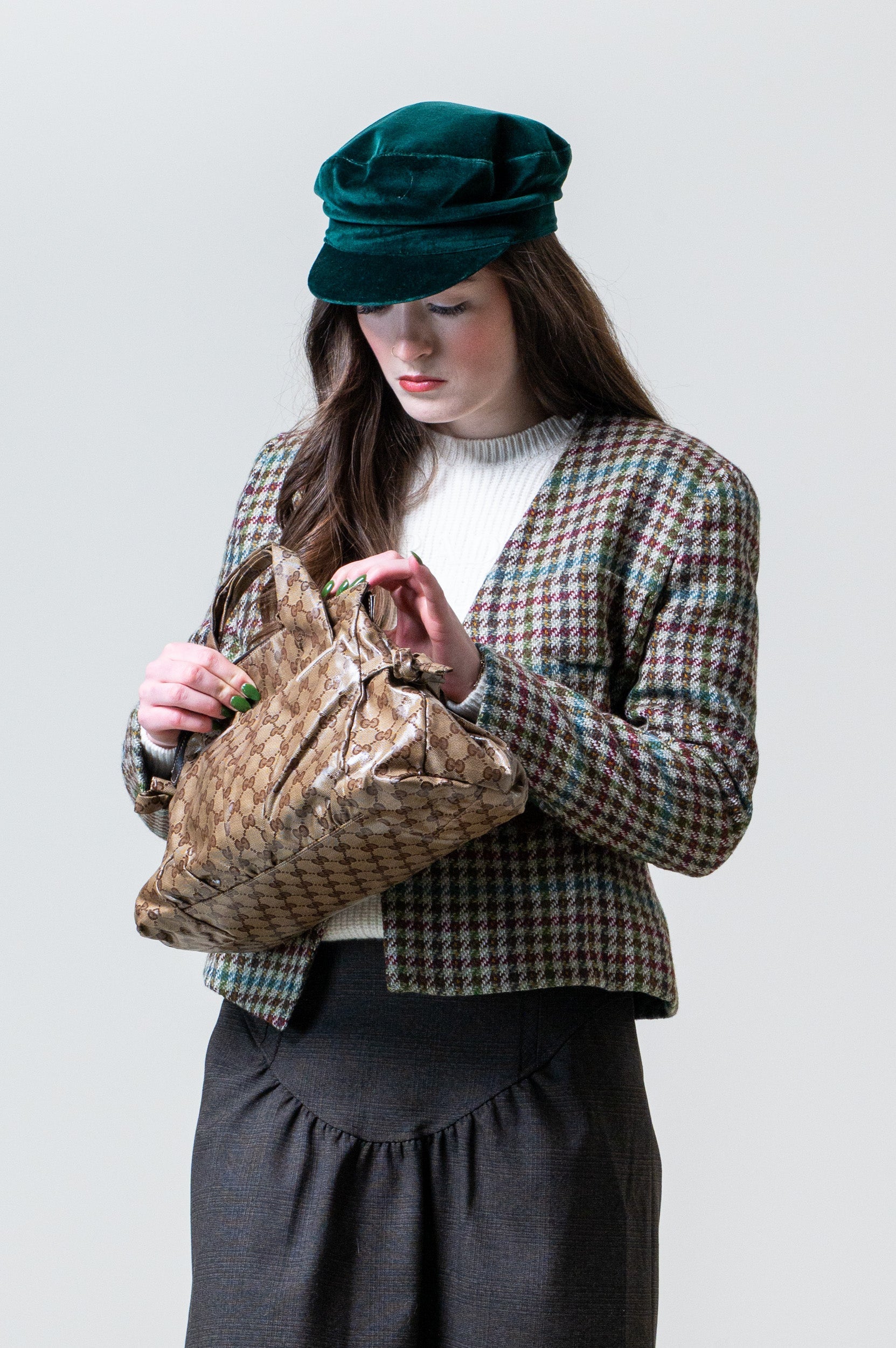 GG Monogram Crystal Hysteria Handbag