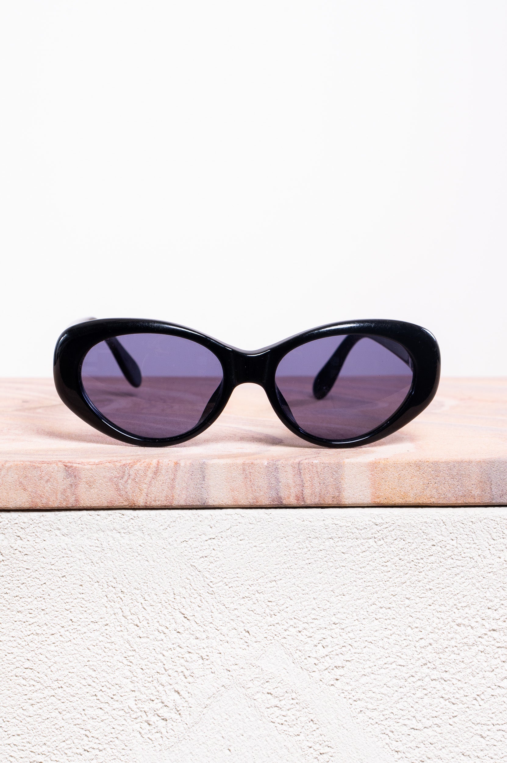 CC Black Oval Shape Sunglasses