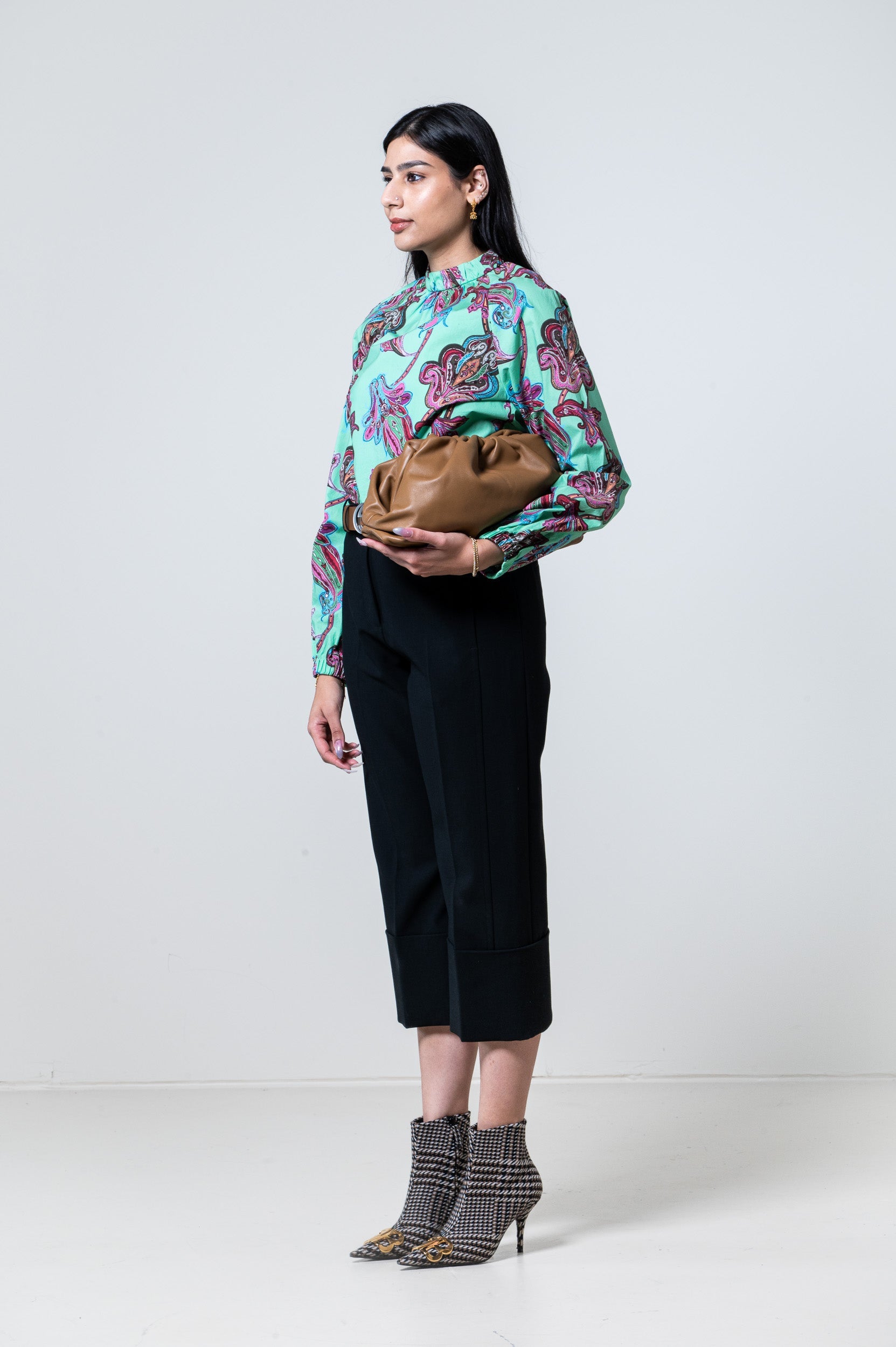 Teal Paisley Tunic Top