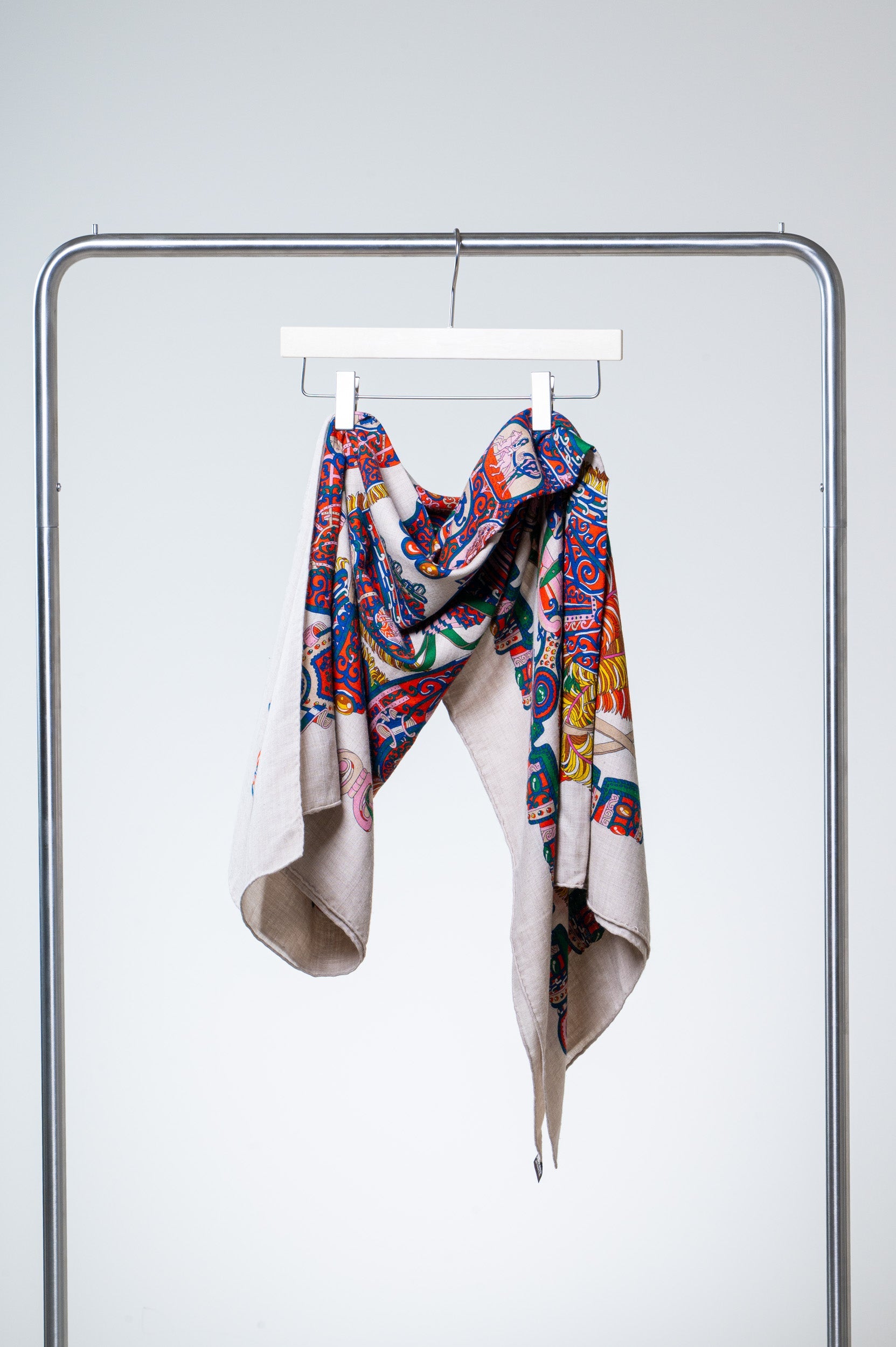Sous L'Egide de Mars Cashmere Silk Shawl Scarf