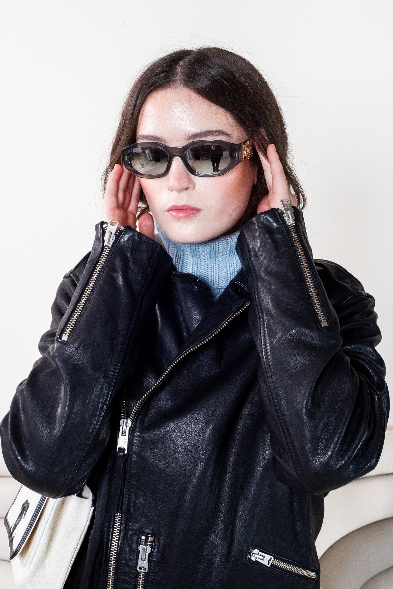 Grey Translucent Mirror Lens Sunglasses