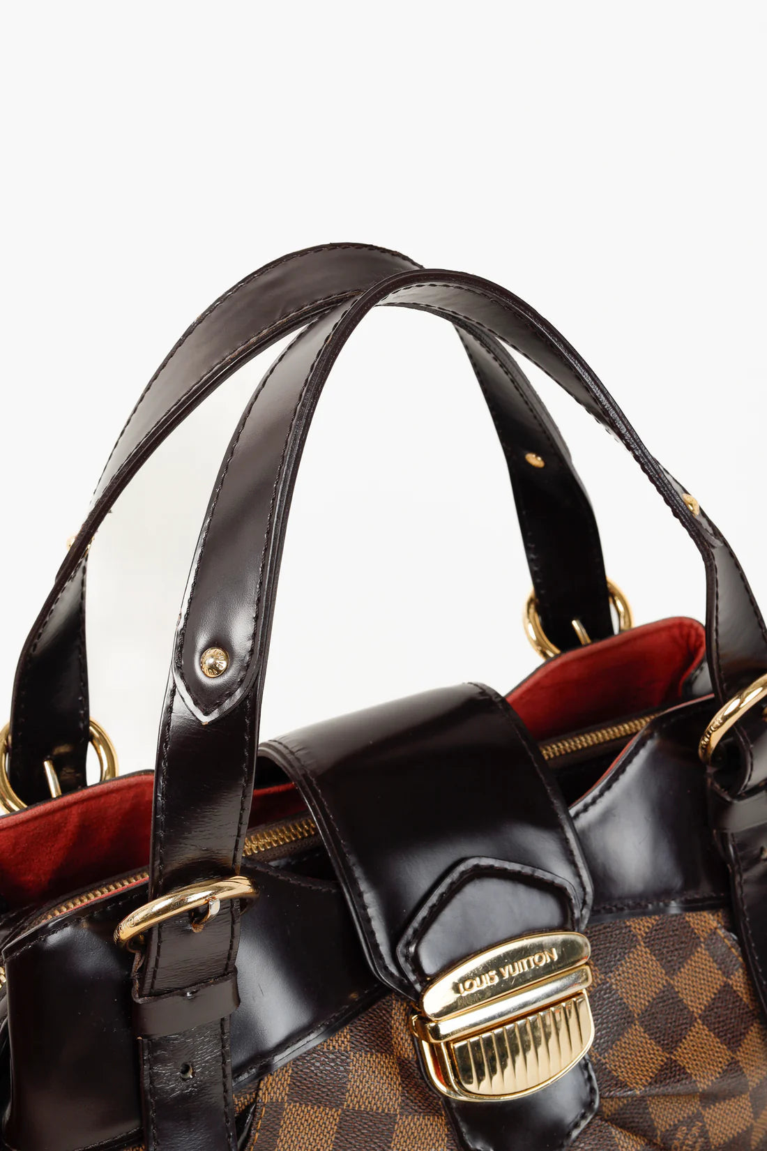 Brown Damier Ebene Sistina PM Double Handle Bag