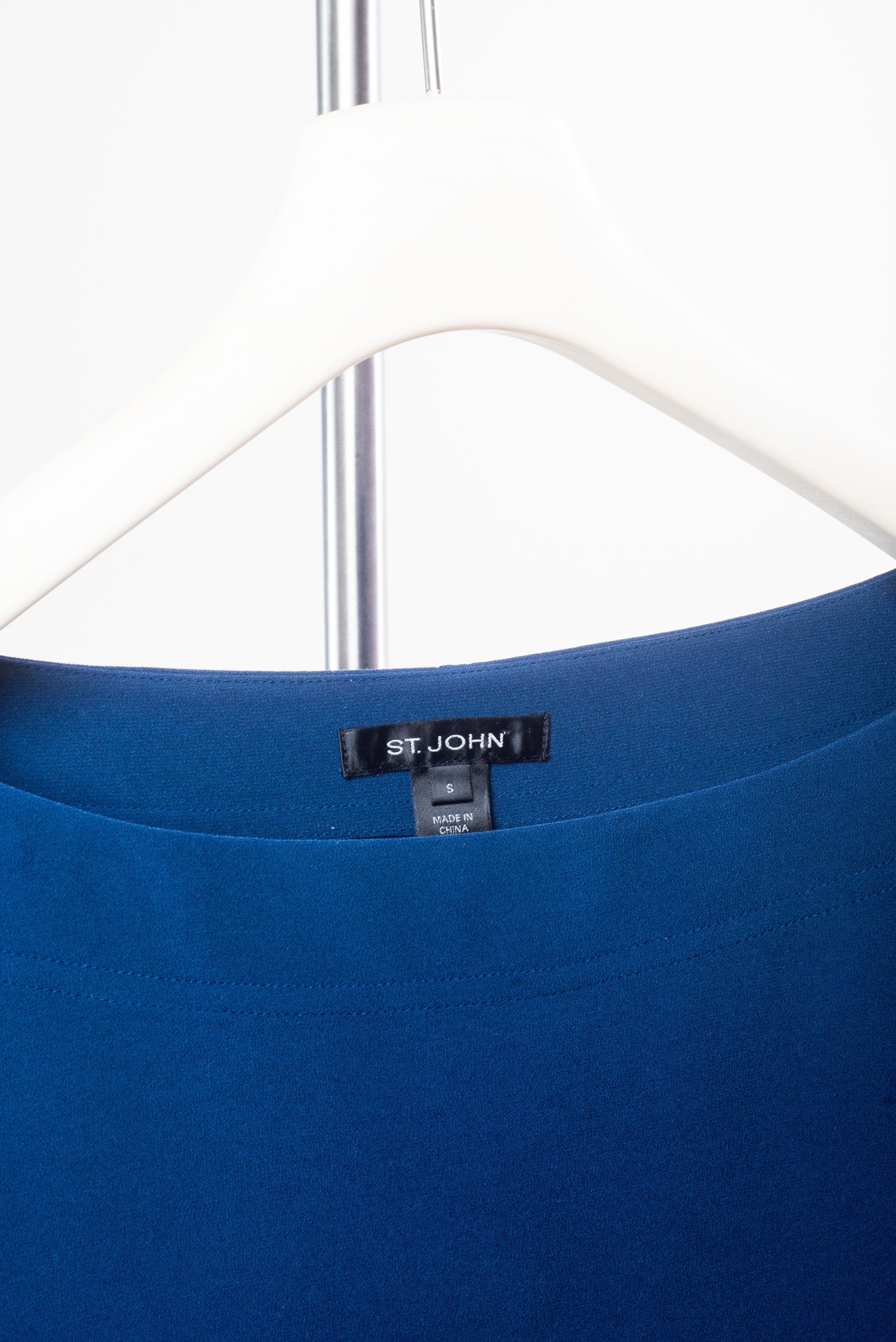 Navy Wide Neck Blouse