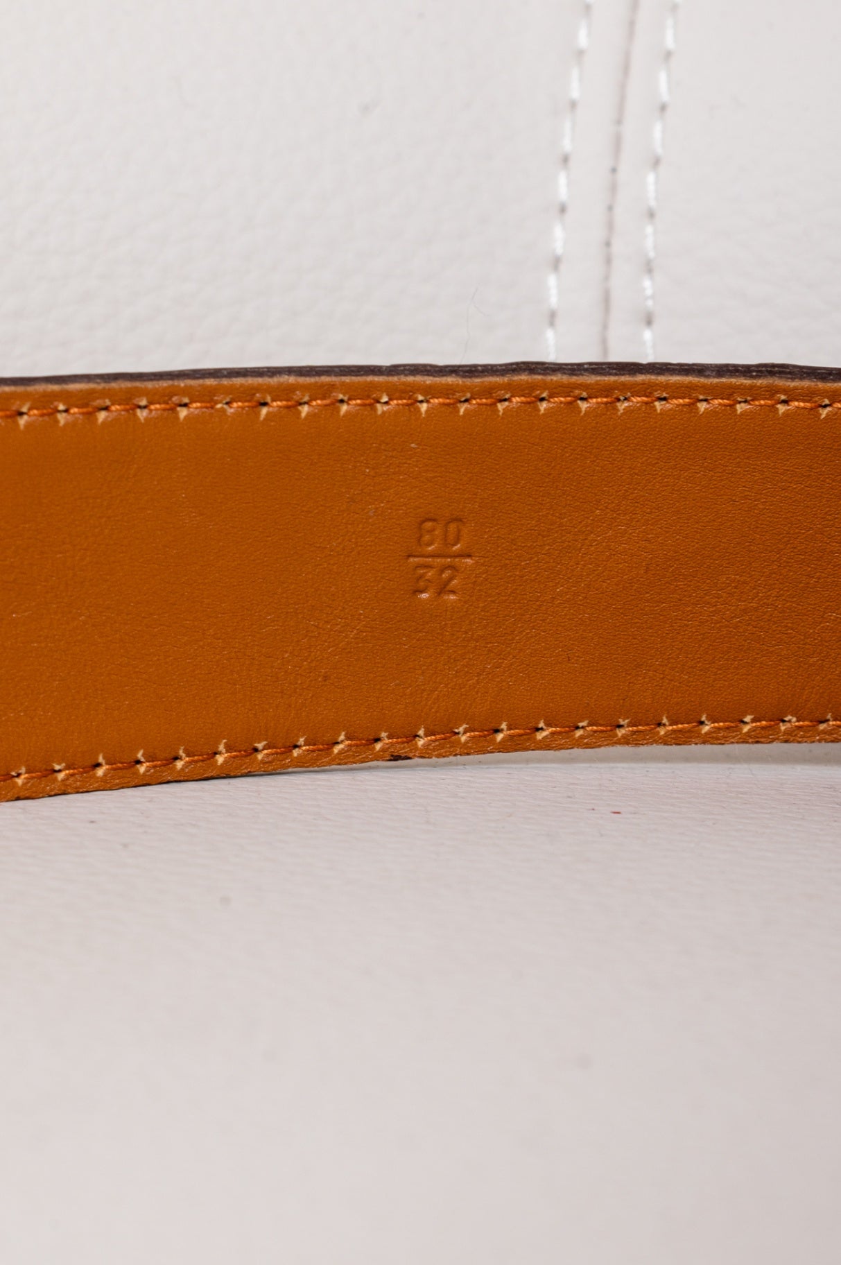 Brown Embossed Leather Belt