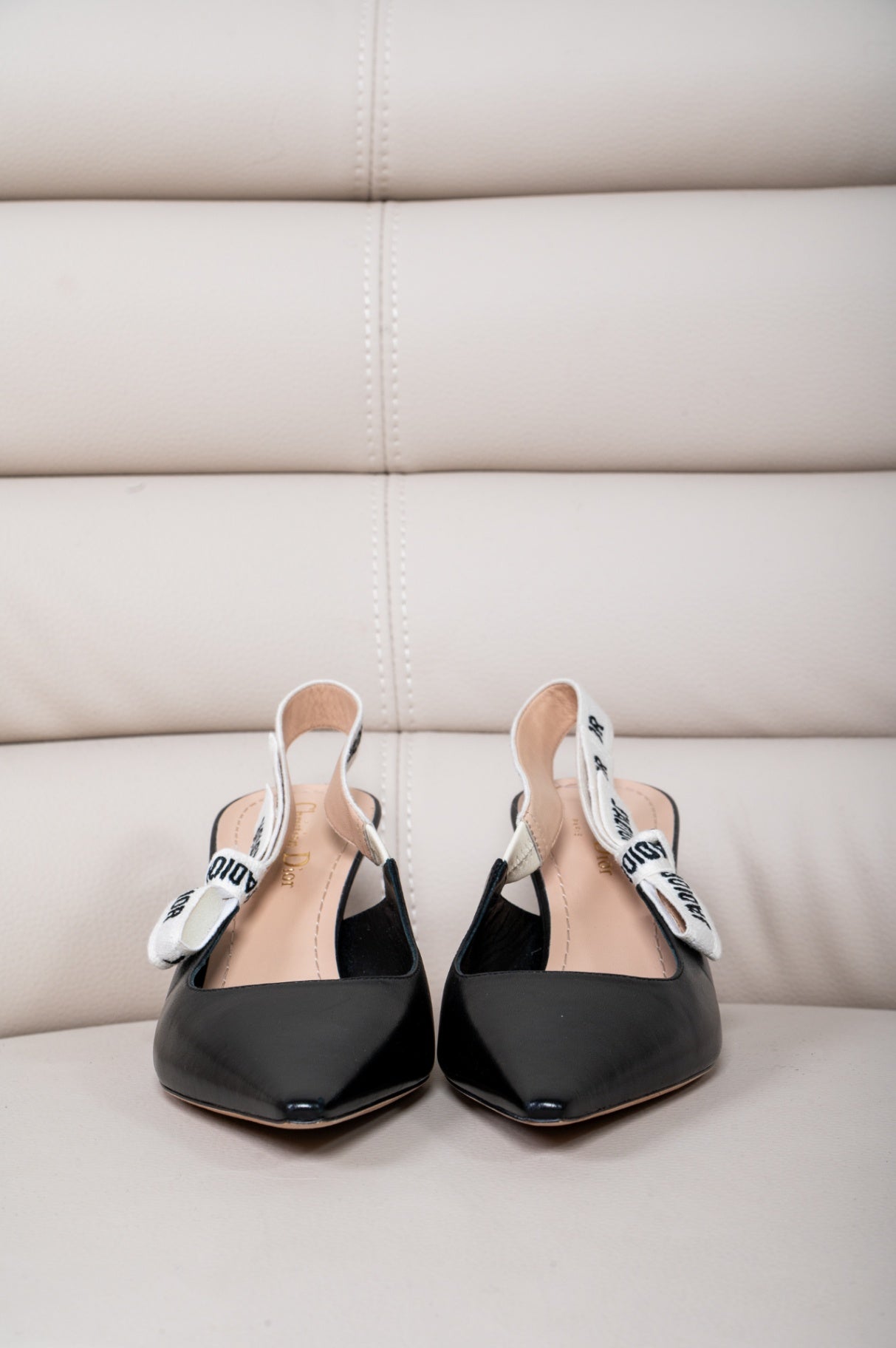 Black J'adior Slingback Leather Pump