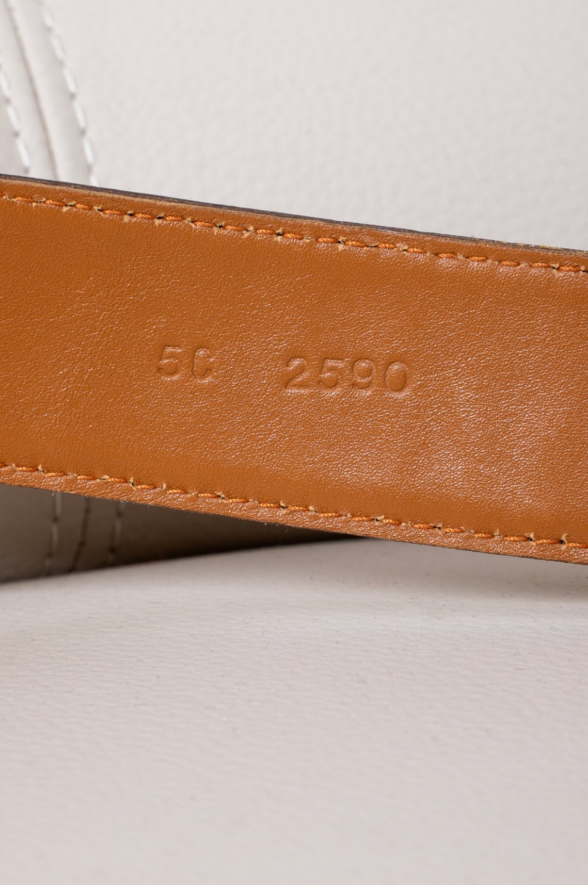 Brown Embossed Leather Belt