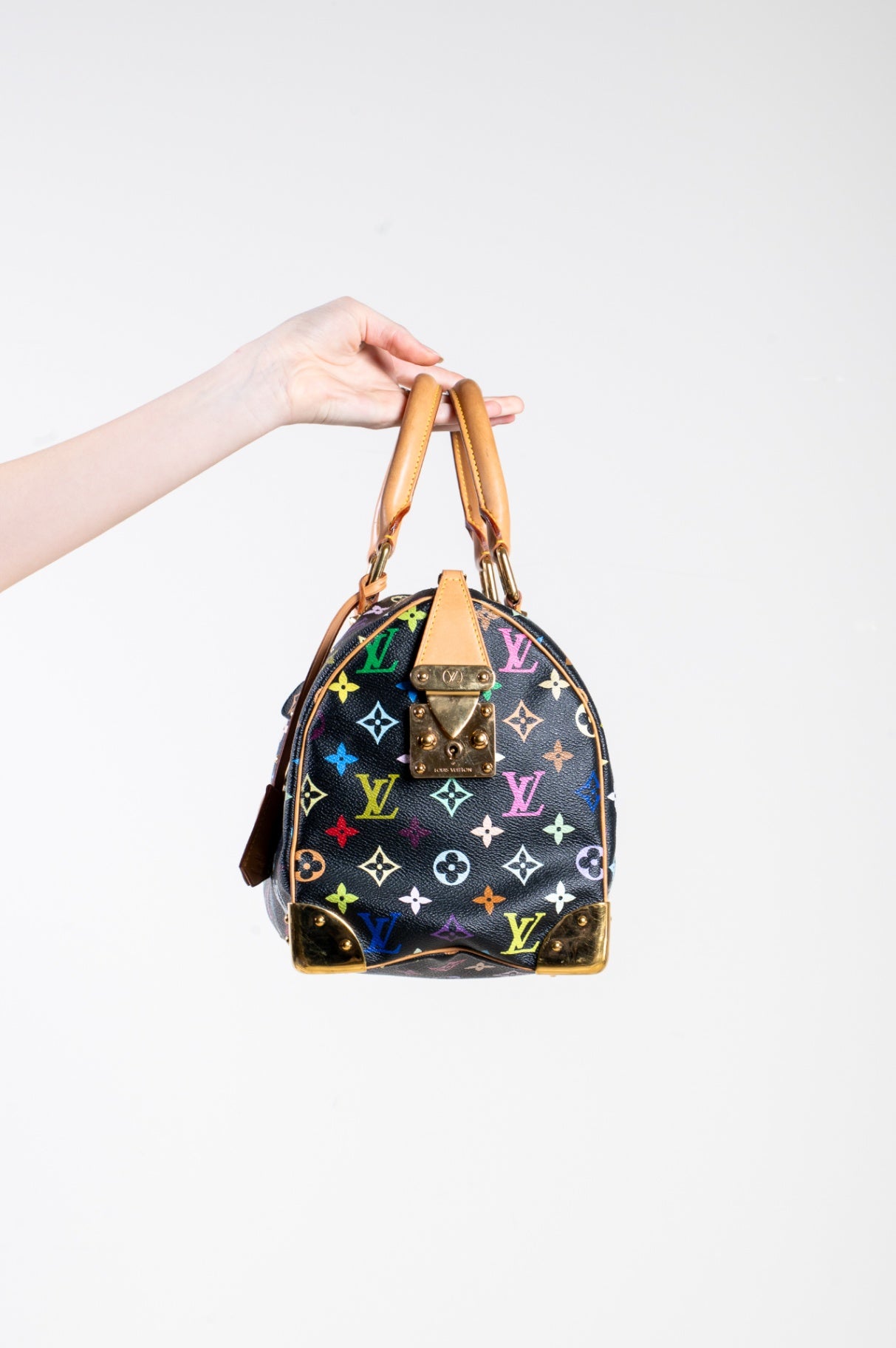 Vintage Black Multicolour Murakami Speedy 30 Bag