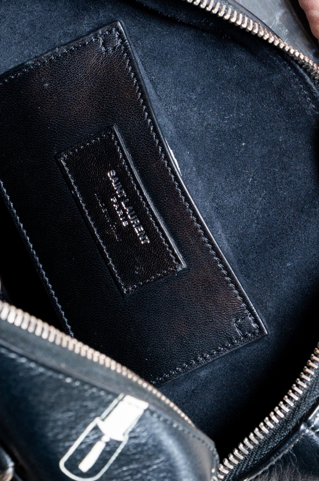 Black Baby Duffle Tote w/ Lipstick Print