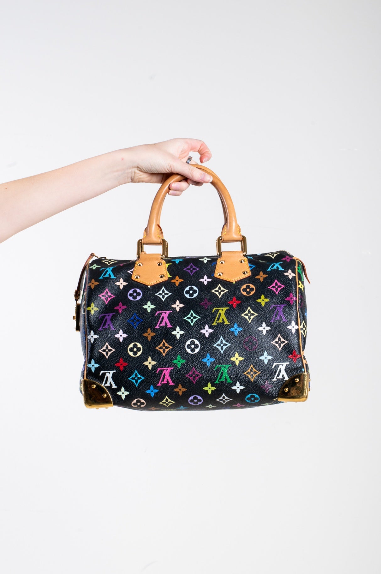 Vintage Black Multicolour Murakami Speedy 30 Bag