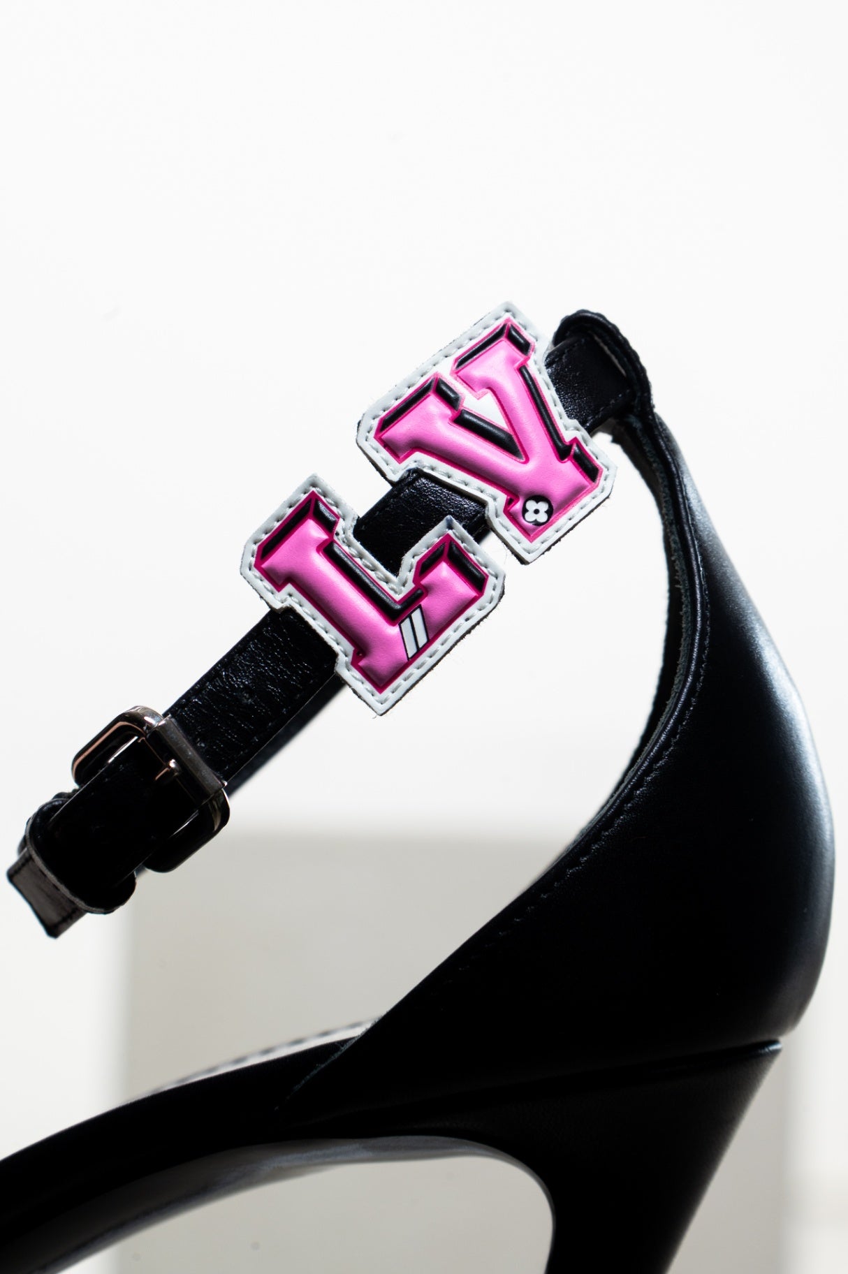 Black Heart High Heel Sandal