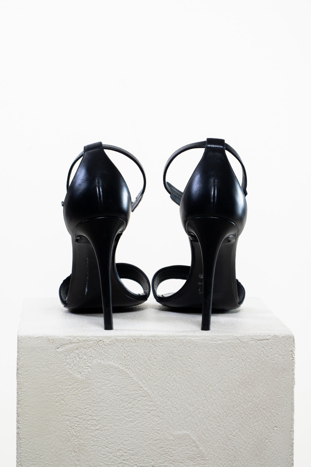 Black Heart High Heel Sandal