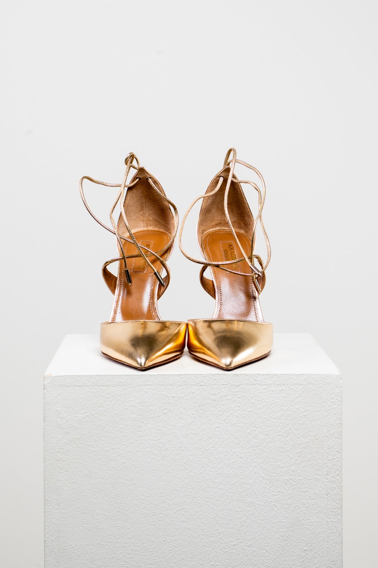 Gold Matilde Pointed Toe High Heel chdup