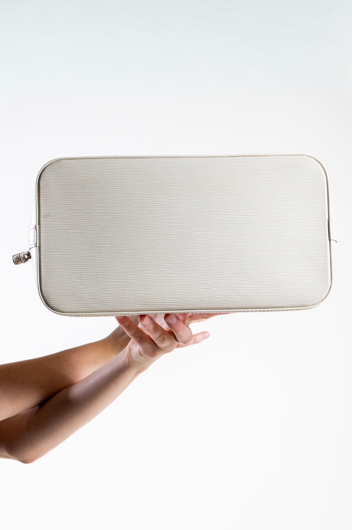 Ivory Epi Leather Alma PM Top Handle Bag