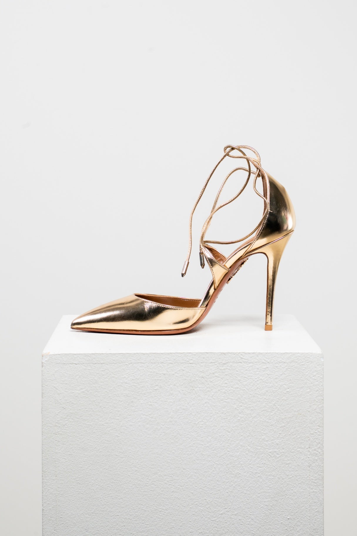 Gold Matilde Pointed Toe High Heel chdup