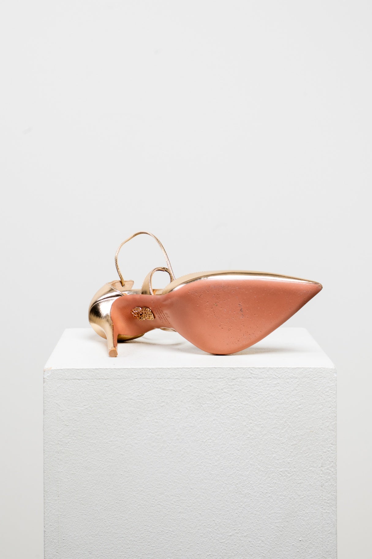 Gold Matilde Pointed Toe High Heel chdup