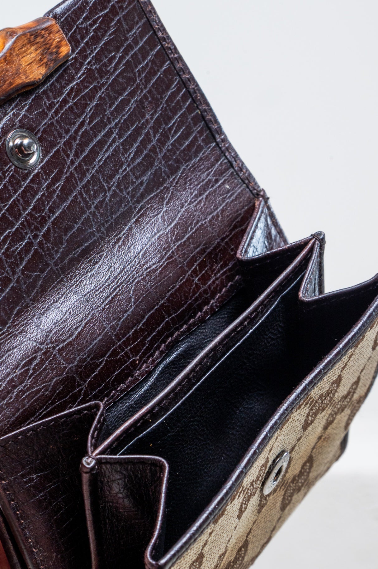 Bamboo Trifold GG Canvas Wallet